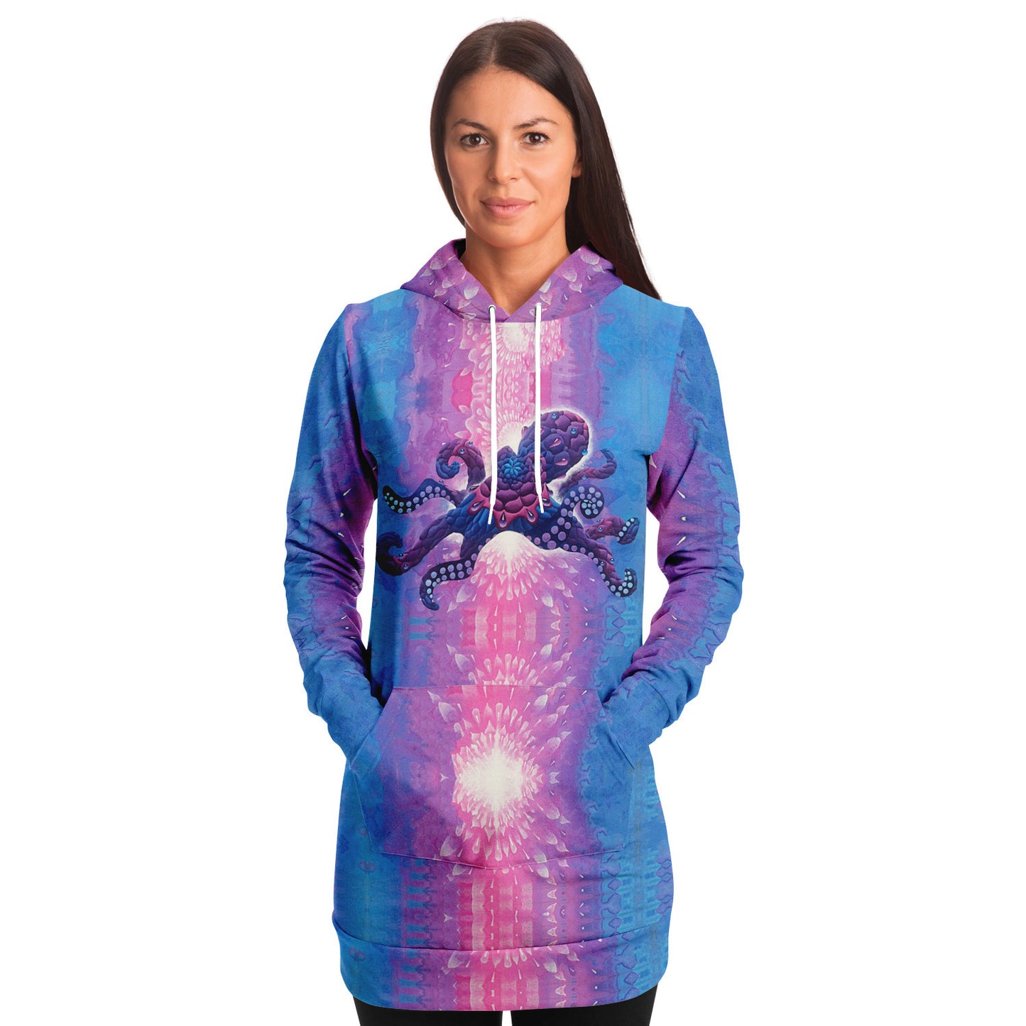 Technicolor Octopus Longline Hoodie