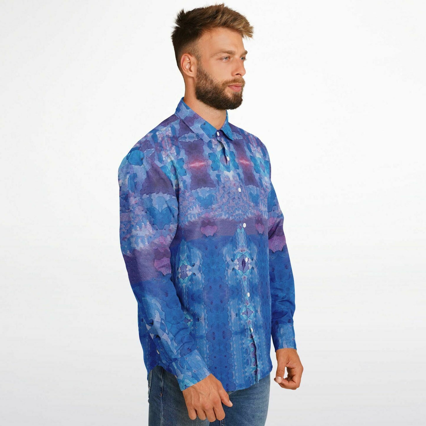 Jeweled Long Sleeve Button Down Shirt