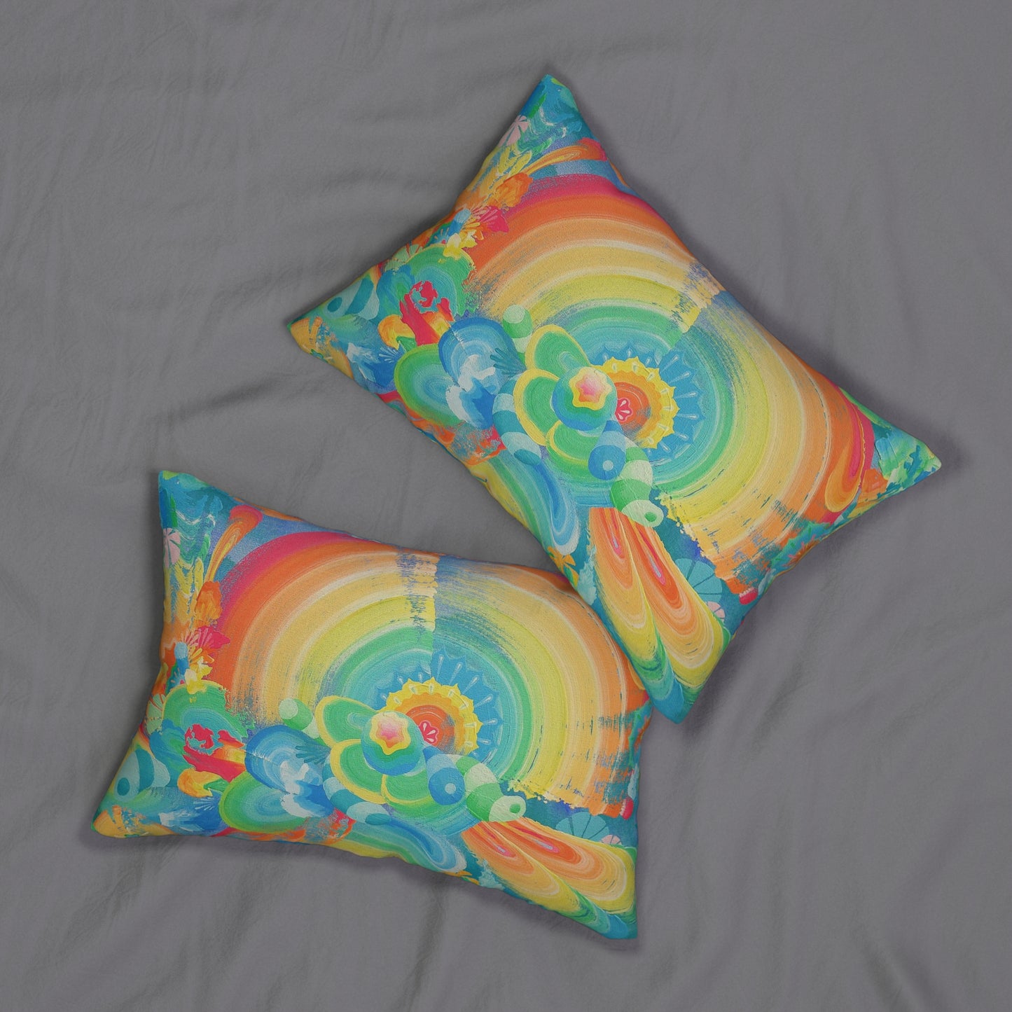 Spit Hot Fire Spun Polyester Lumbar Pillow