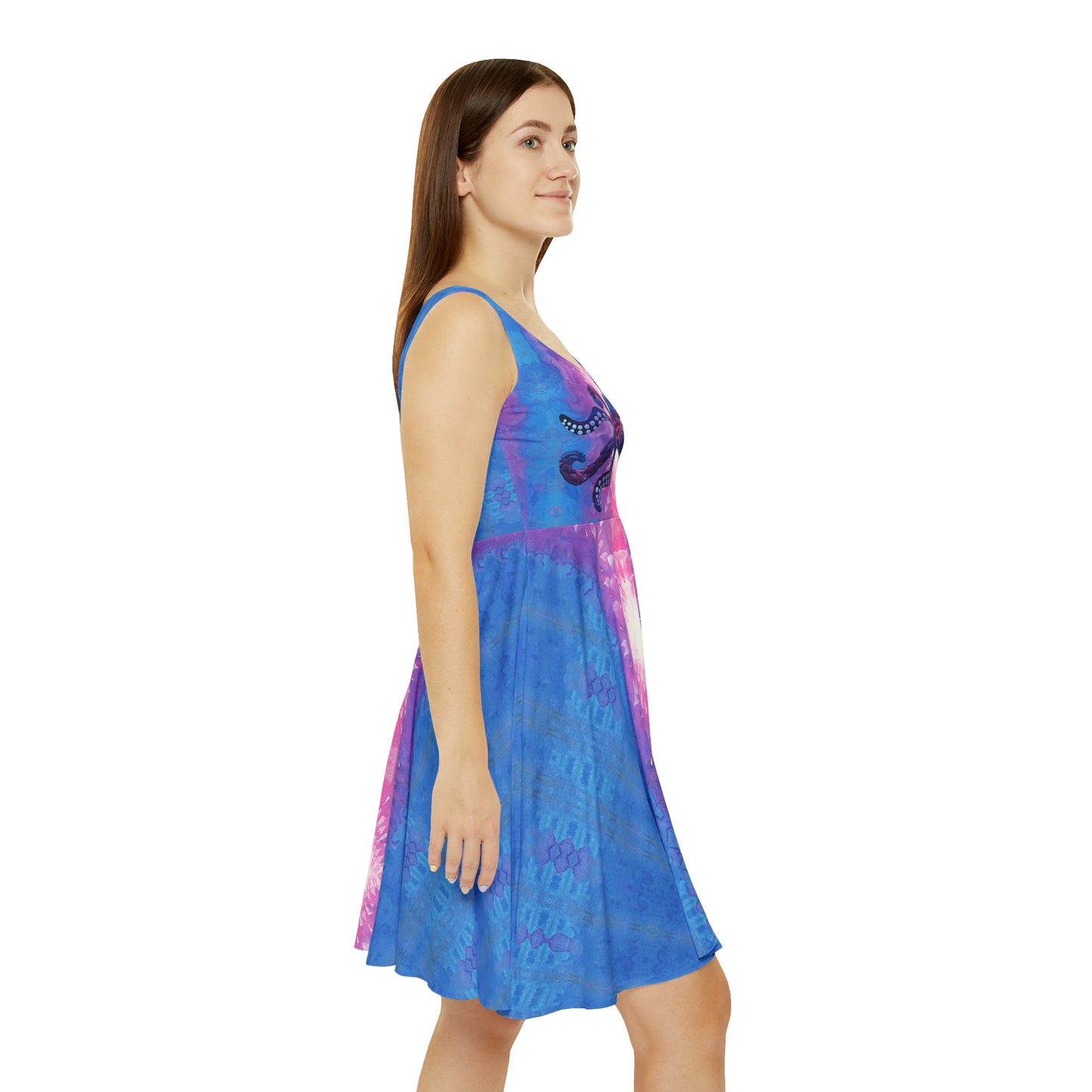 Technicolor Octopus Skater Dress