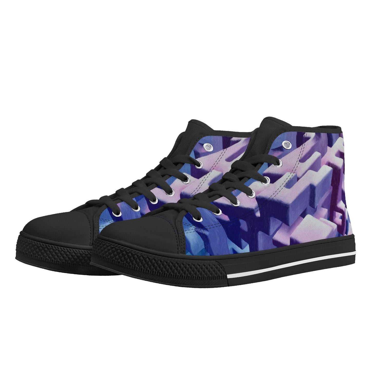 Chamber of Secret Squares High Top Canvas Men's Shoes