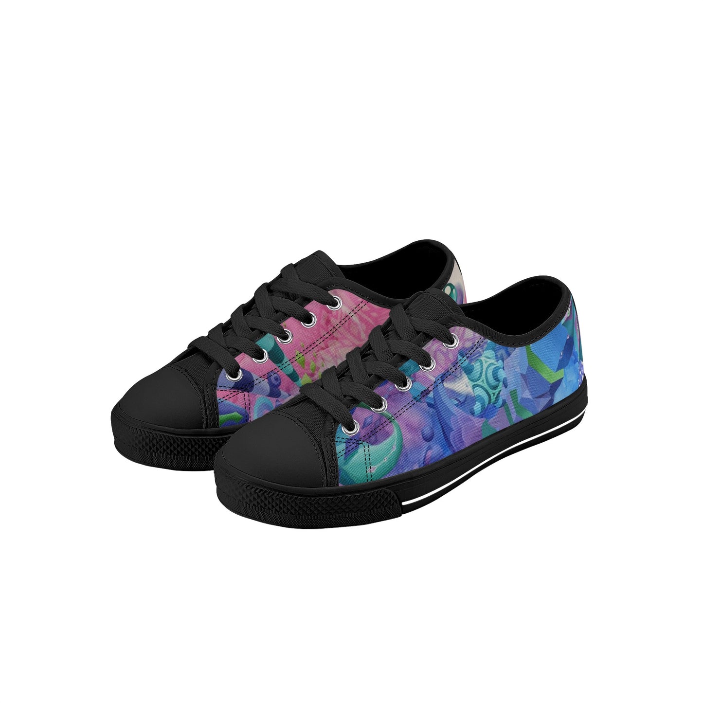 Wormhole Traveller Kids Low Top Canvas Shoes
