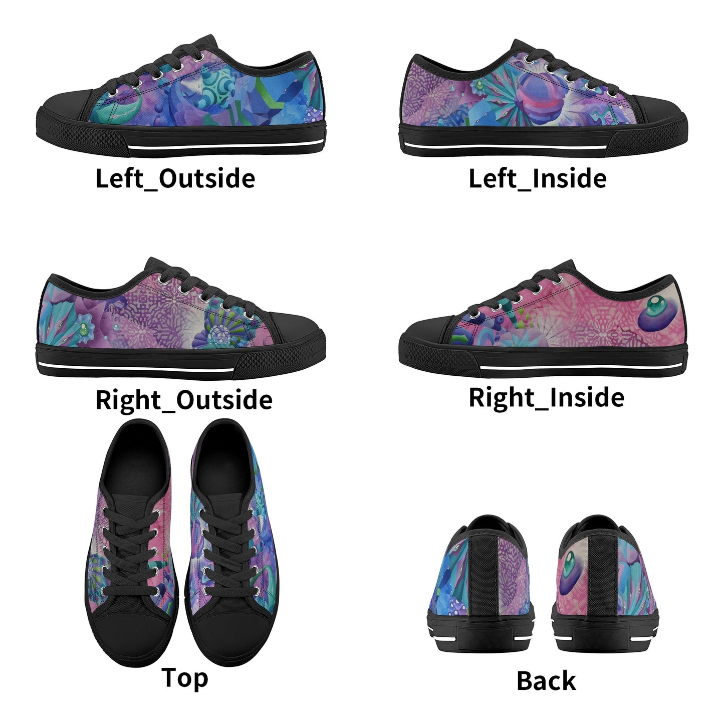 Wormhole Traveller Kids Low Top Canvas Shoes