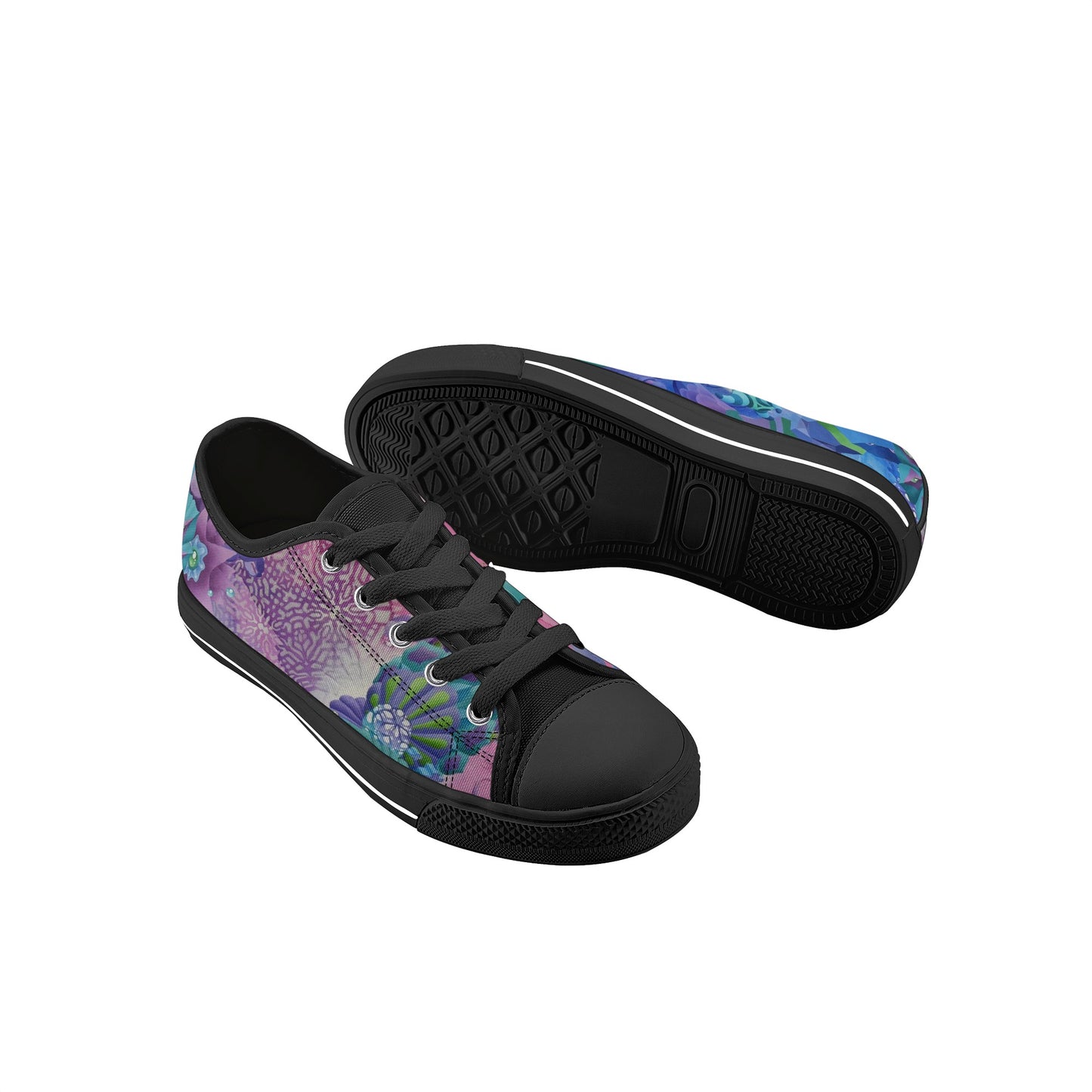 Wormhole Traveller Kids Low Top Canvas Shoes