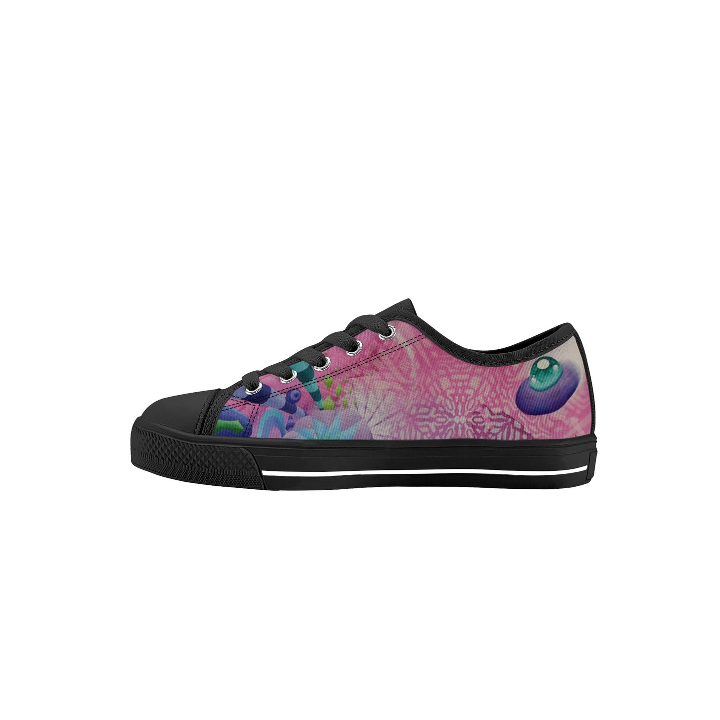 Wormhole Traveller Kids Low Top Canvas Shoes