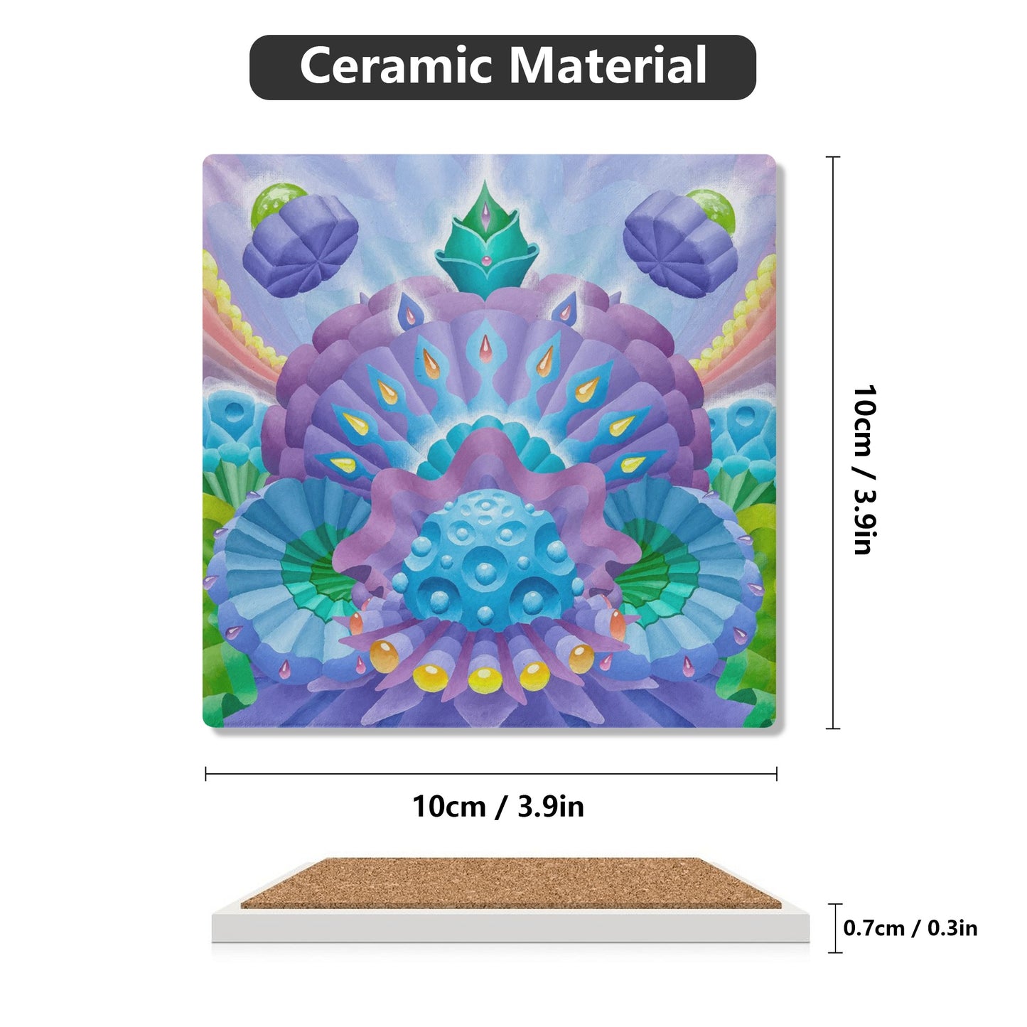 Microcosm Ceramic Coasters (set of 4)