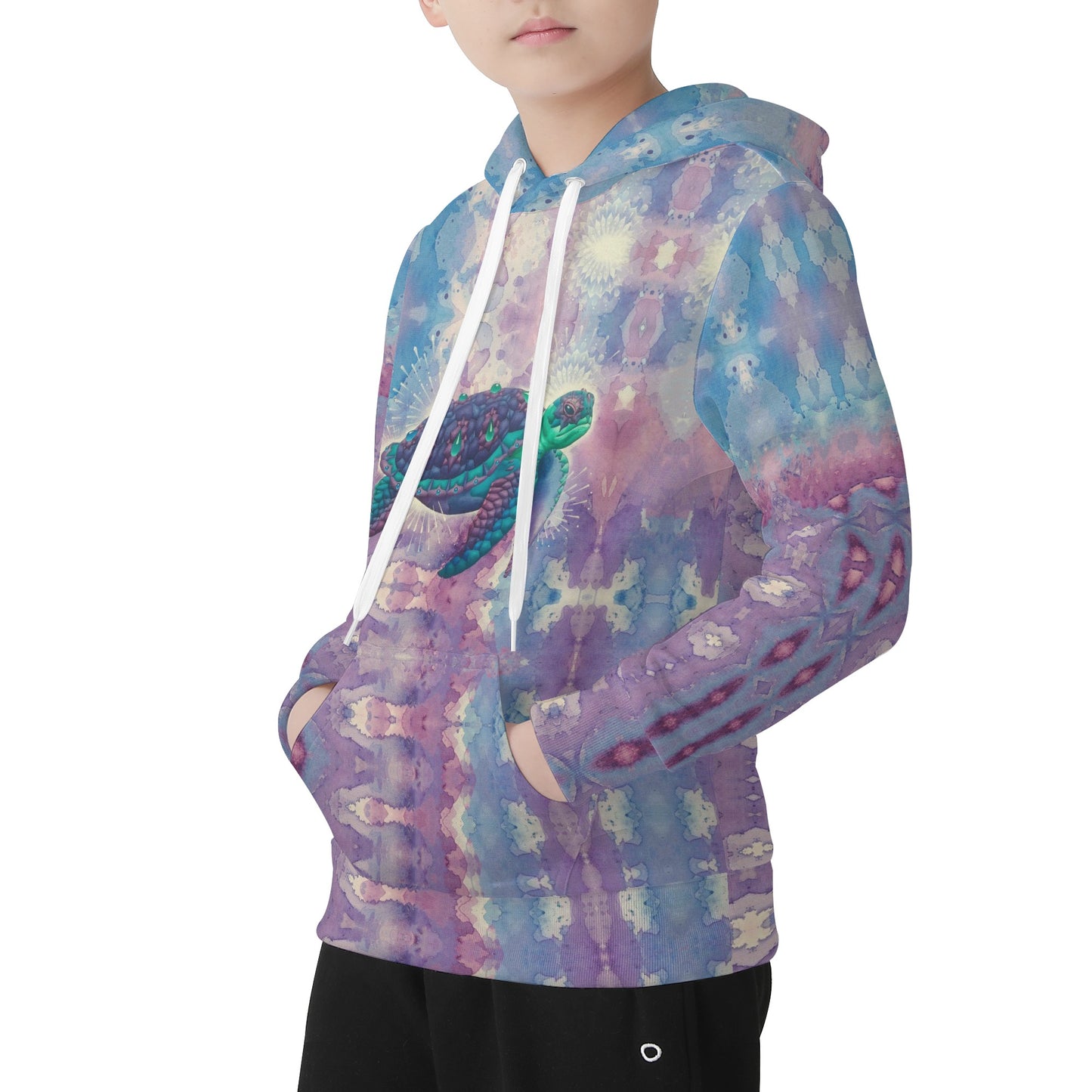 Space Turtle Kids Hoodie
