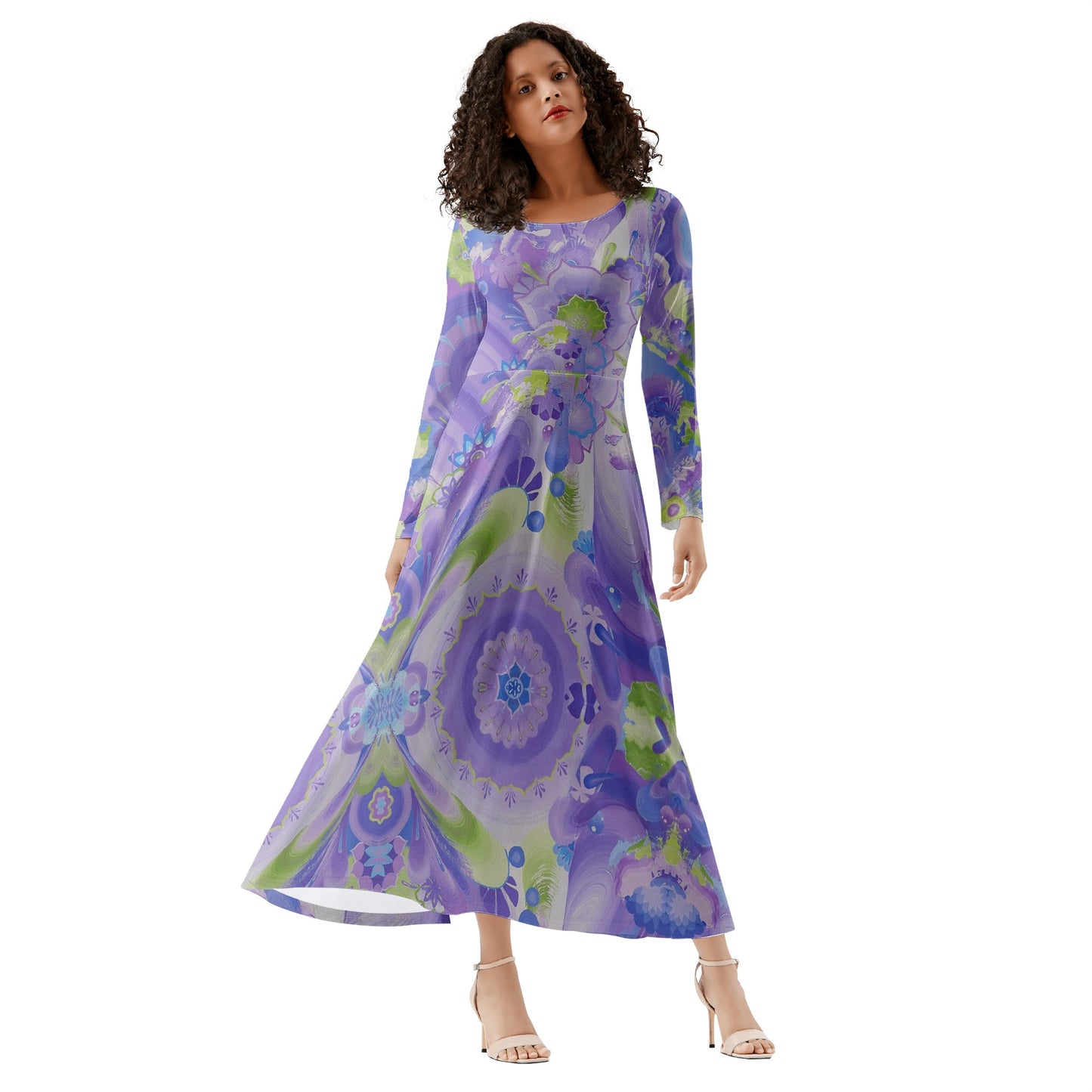Moon Portal Long Sleeves Flowy Long Dresses