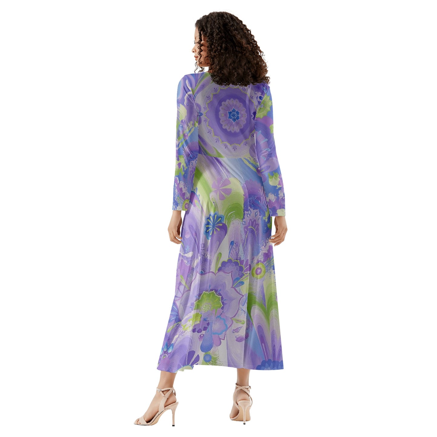 Moon Portal Long Sleeves Flowy Long Dresses
