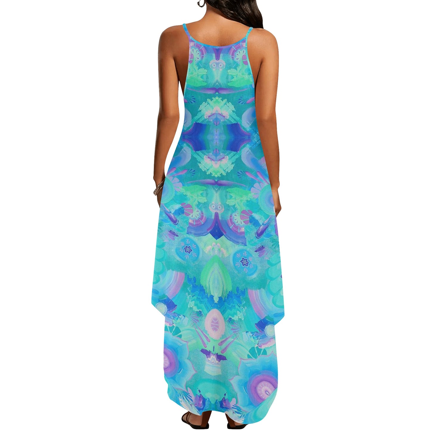 Atmospheric Mycelium Evening Dress