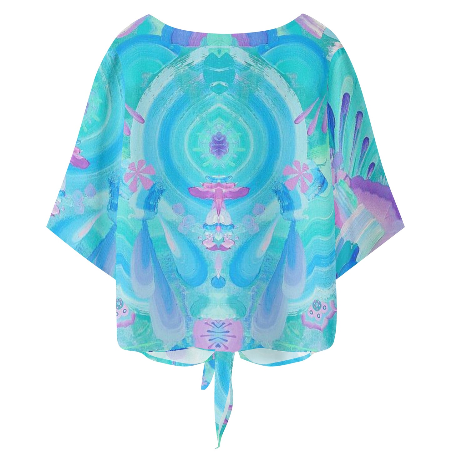 Atmospheric Mycelium V-neck Chiffon Blouse