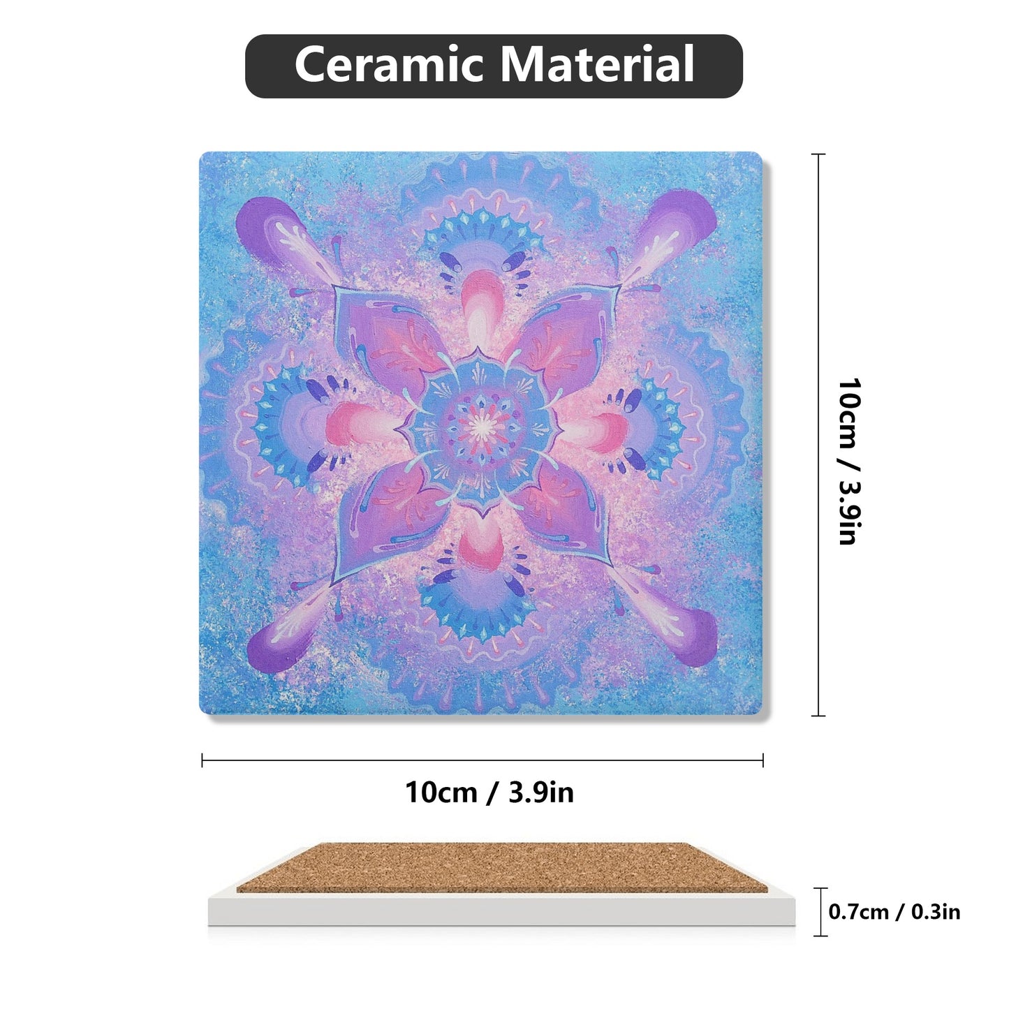 Heart Fission Ceramic Coasters (set of 4)