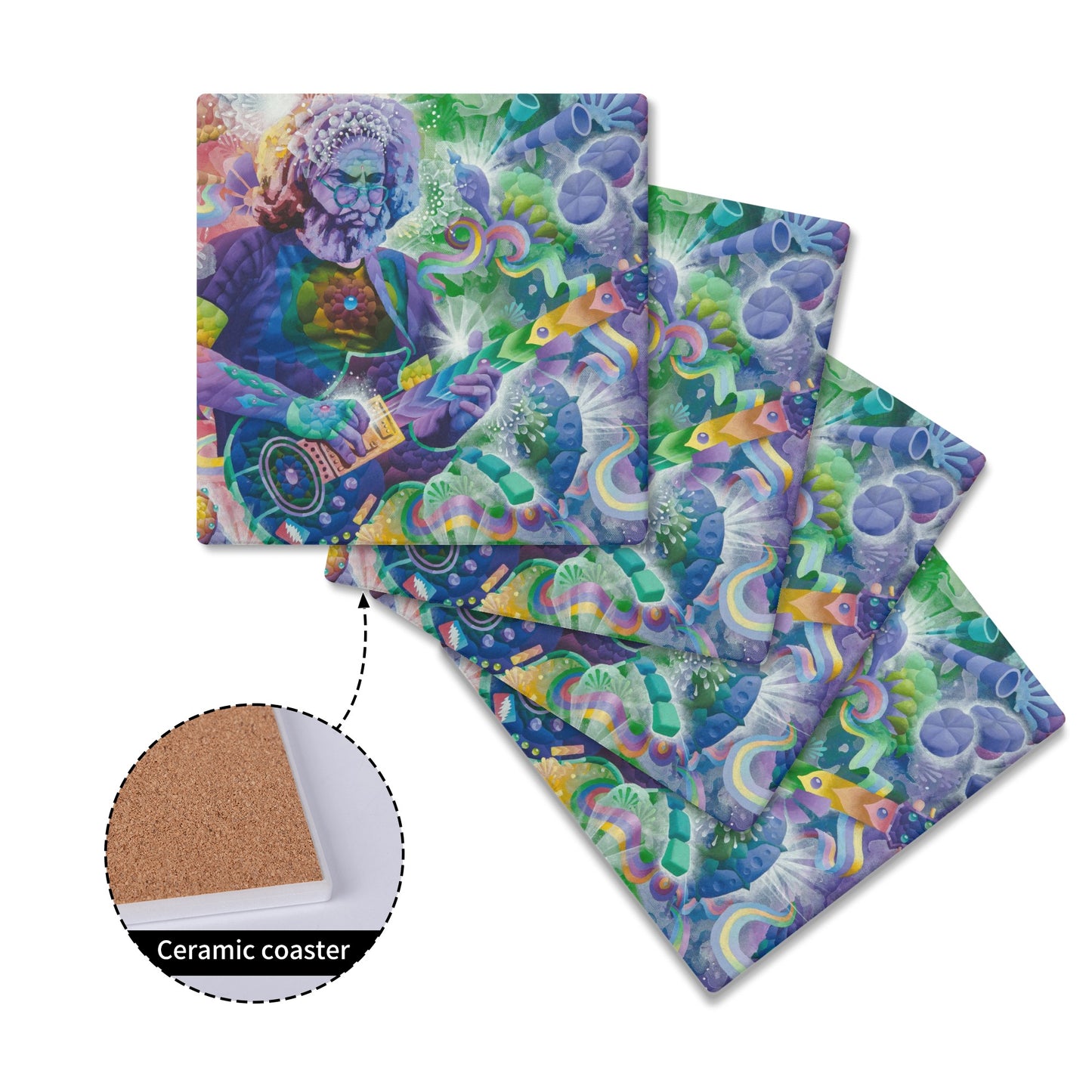 Captain Trips Ceramic Coasters (set of 4)
