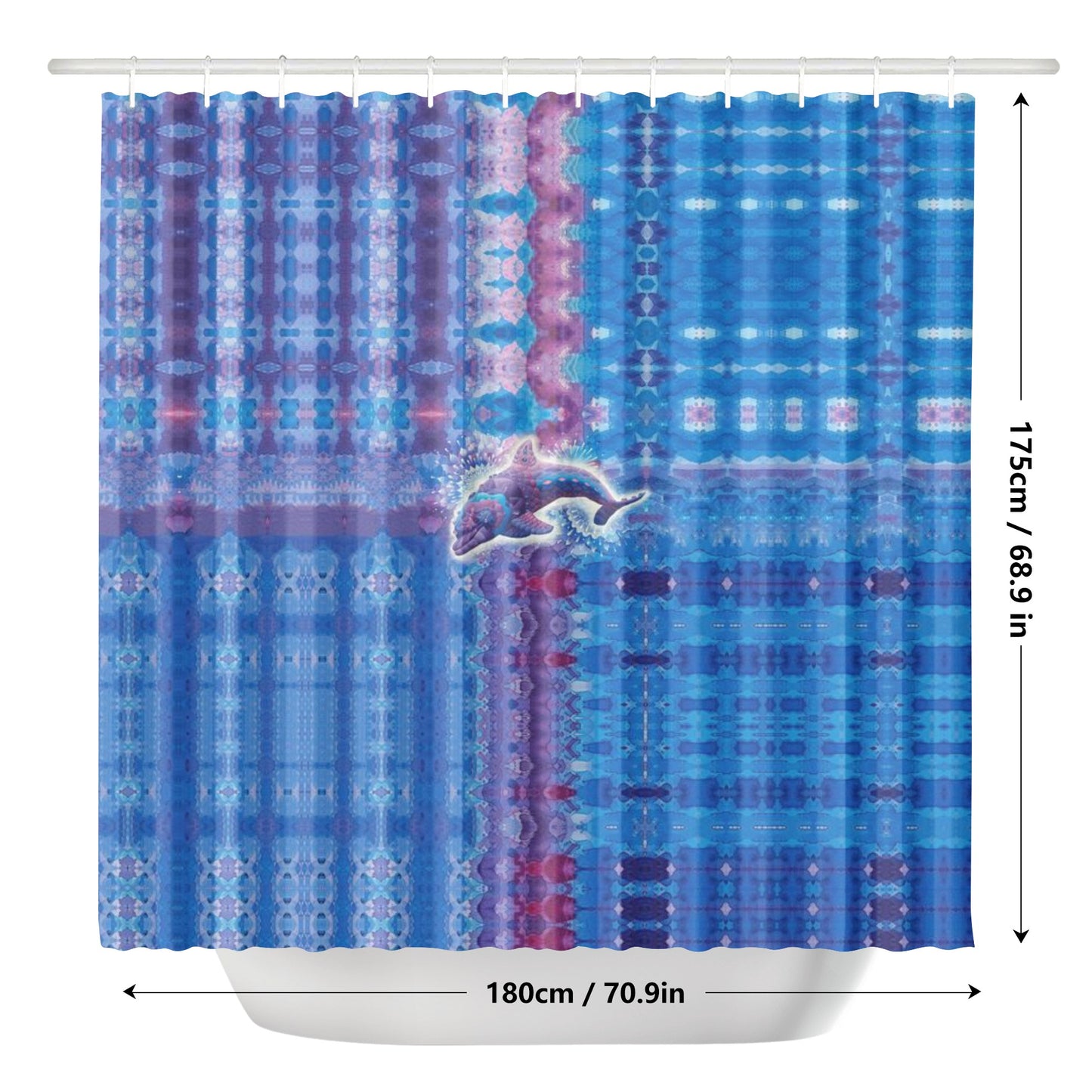 Jeweled Dolphin Shower Curtain