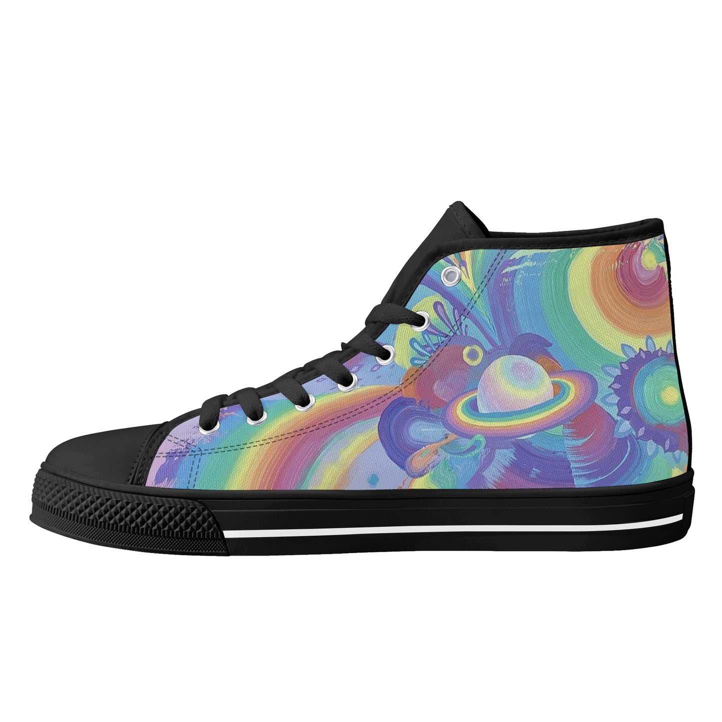 Rings of Splaturn High Top Canvas Men's Shoes