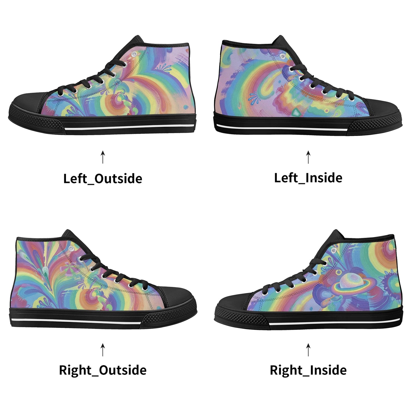 Rings of Splaturn High Top Canvas Men's Shoes