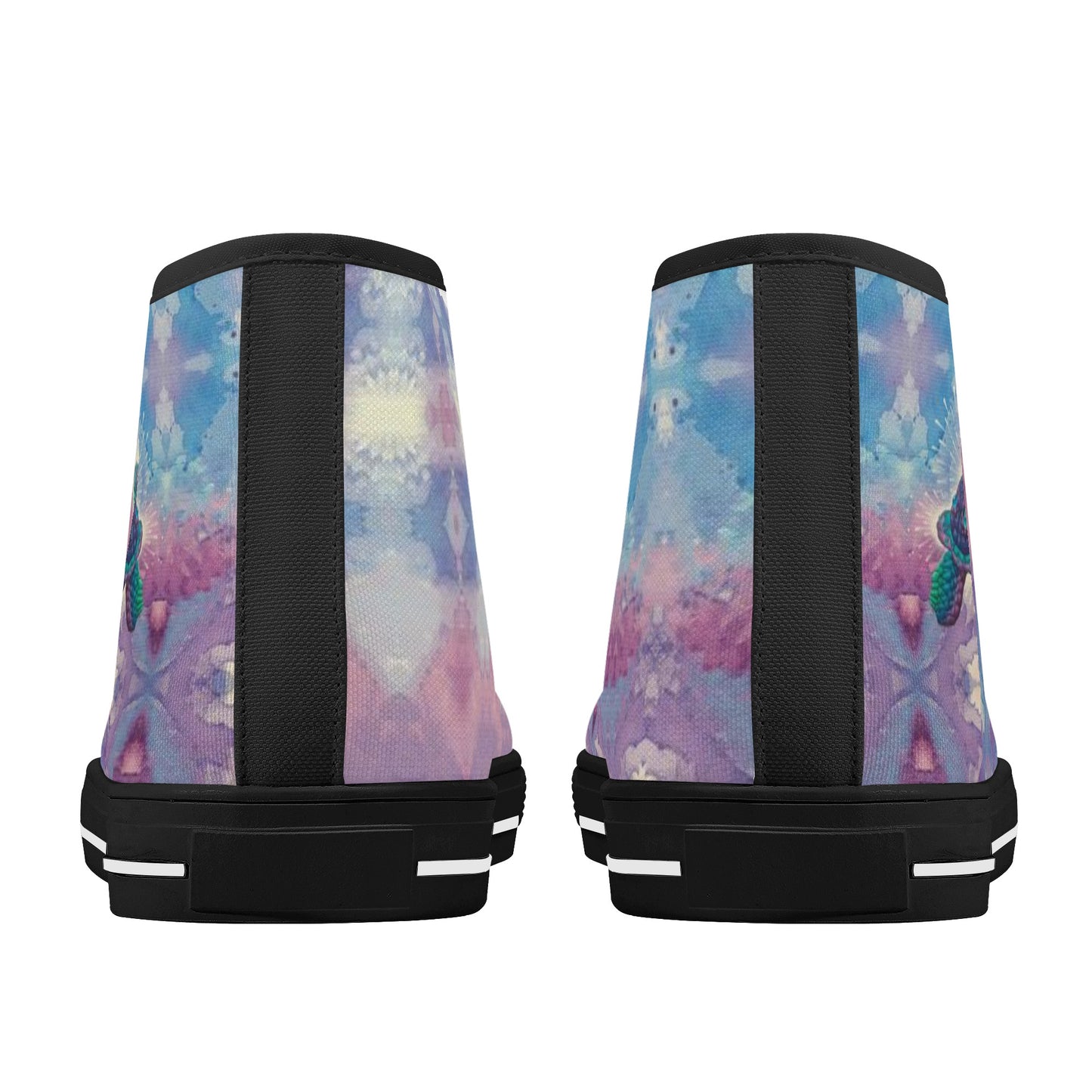 Space Turtle High Top Canvas Men's Shoes