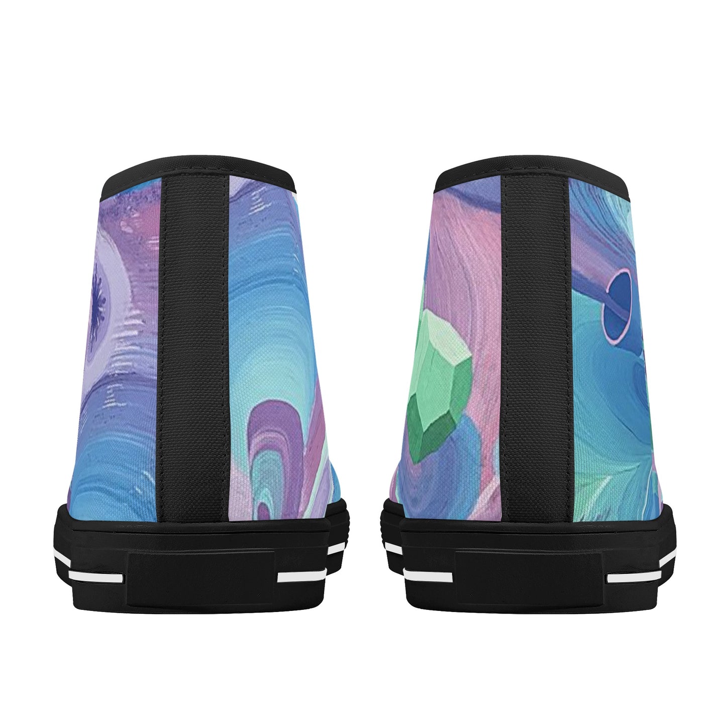 Purple Pupil Eater High Top Canvas Men's Shoes