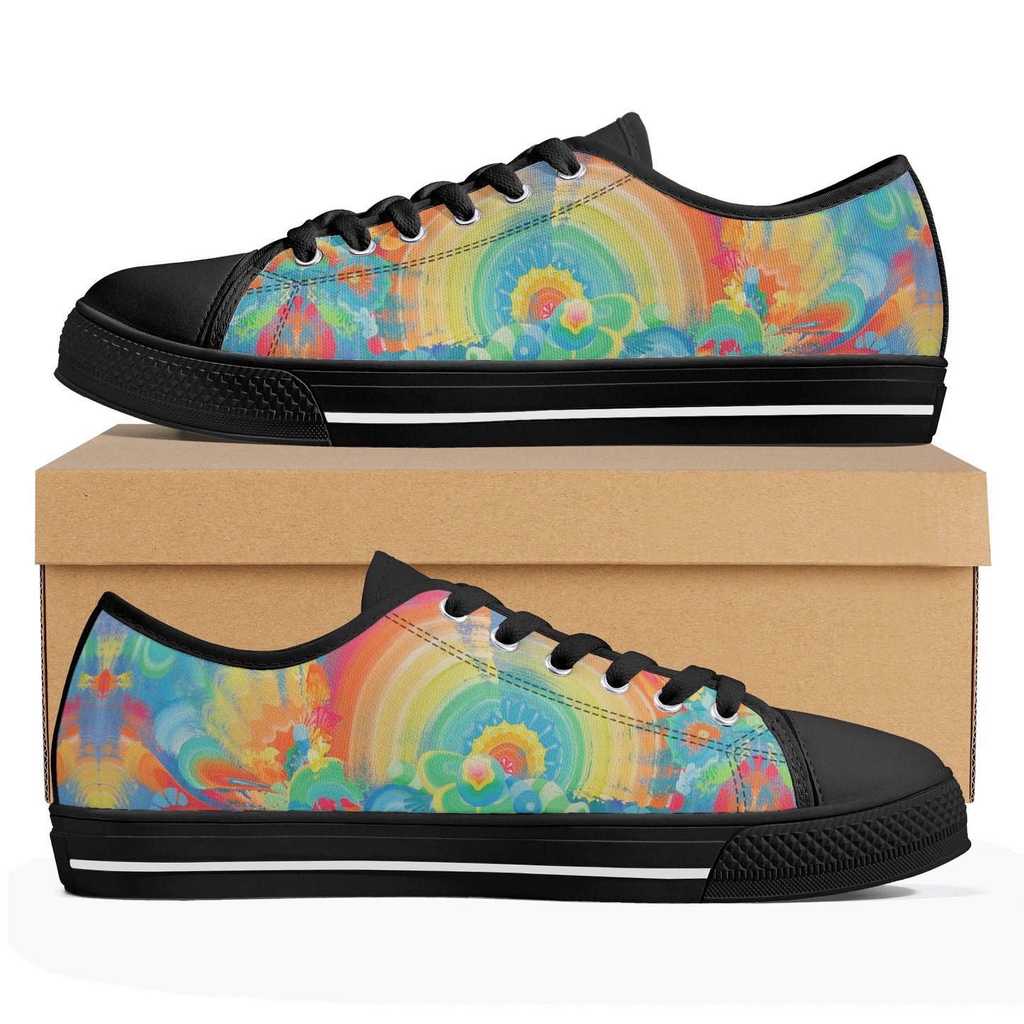 Spit Hot Fire Low Top Canvas Men's Shoes