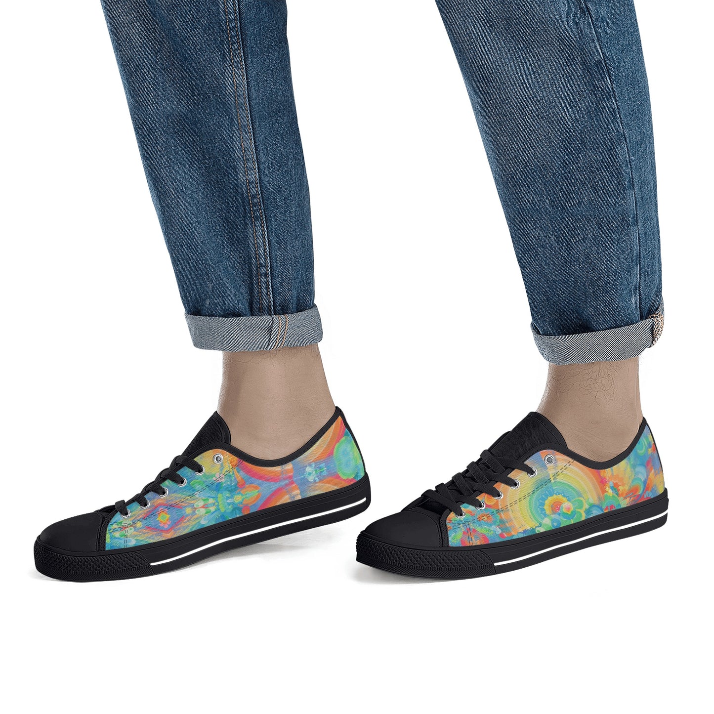 Spit Hot Fire Low Top Canvas Men's Shoes