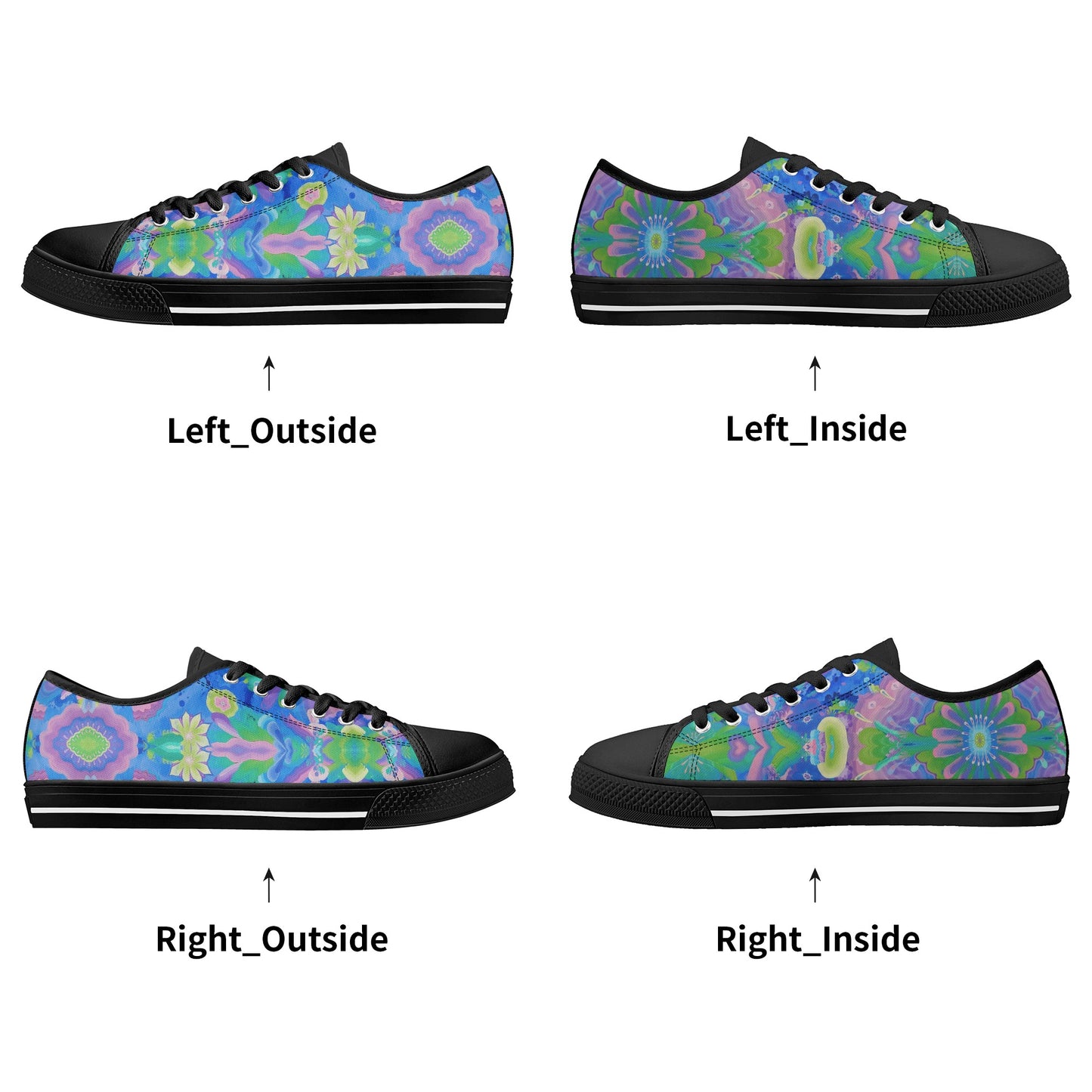 Be Like Water Low Top Canvas Men's Shoes