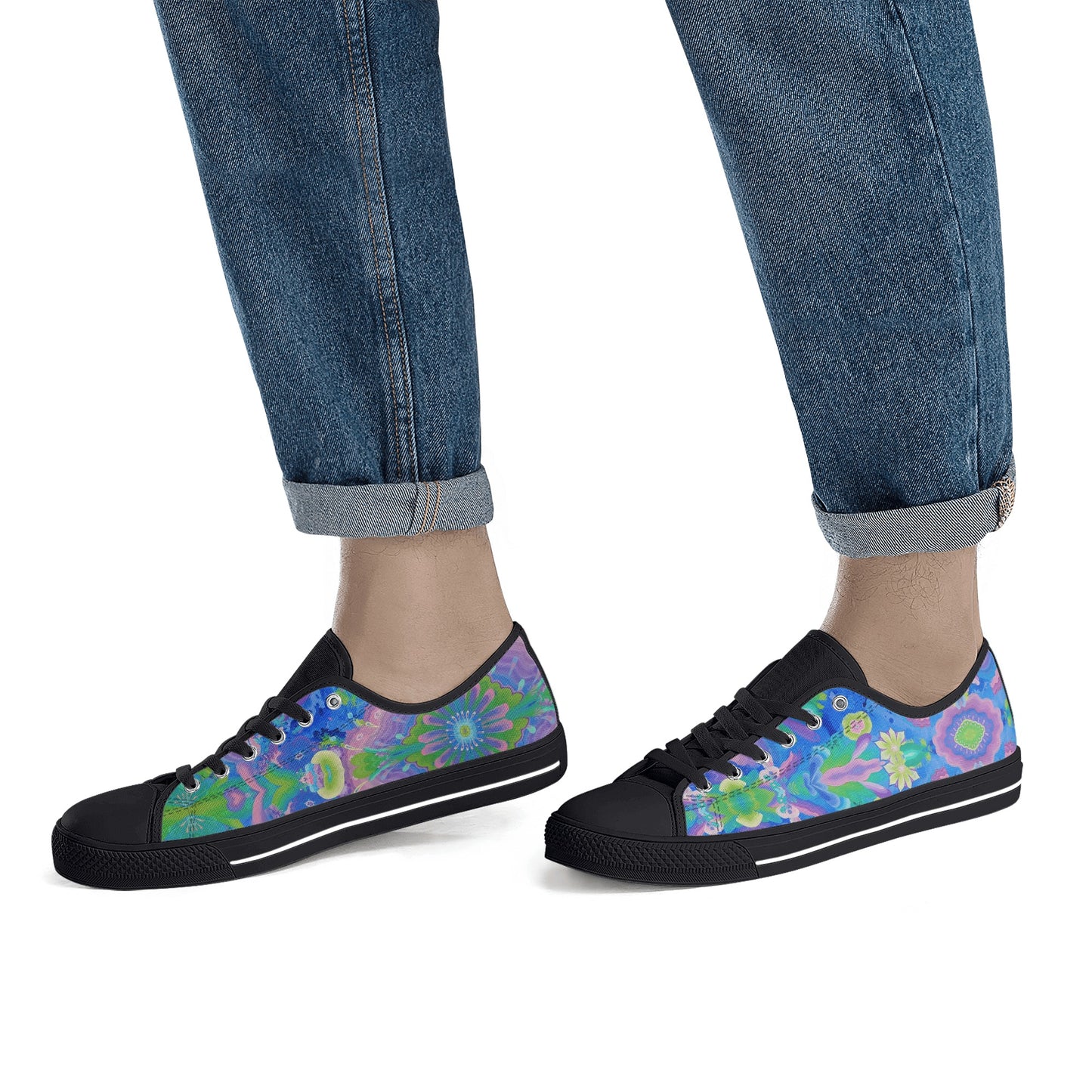 Be Like Water Low Top Canvas Men's Shoes