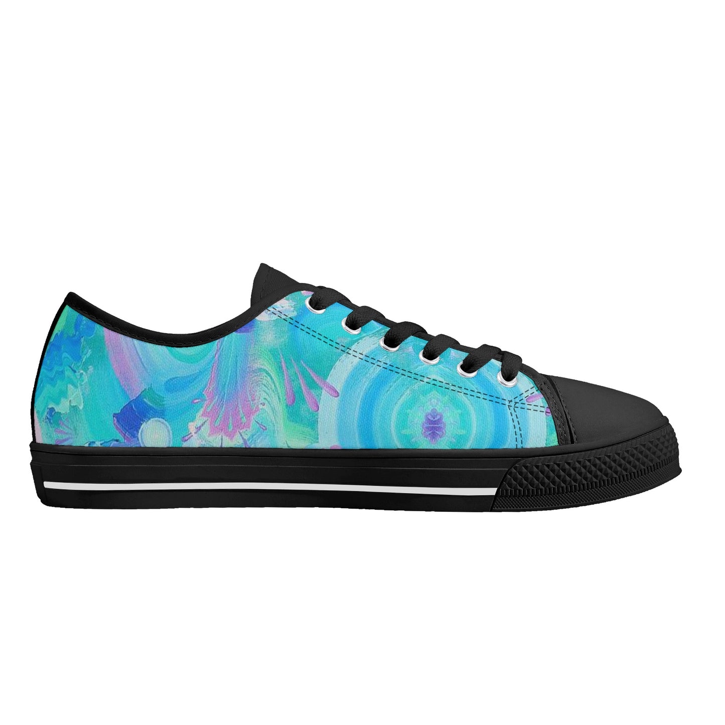 Atmospheric Mycelium Low Top Canvas Men's Shoes