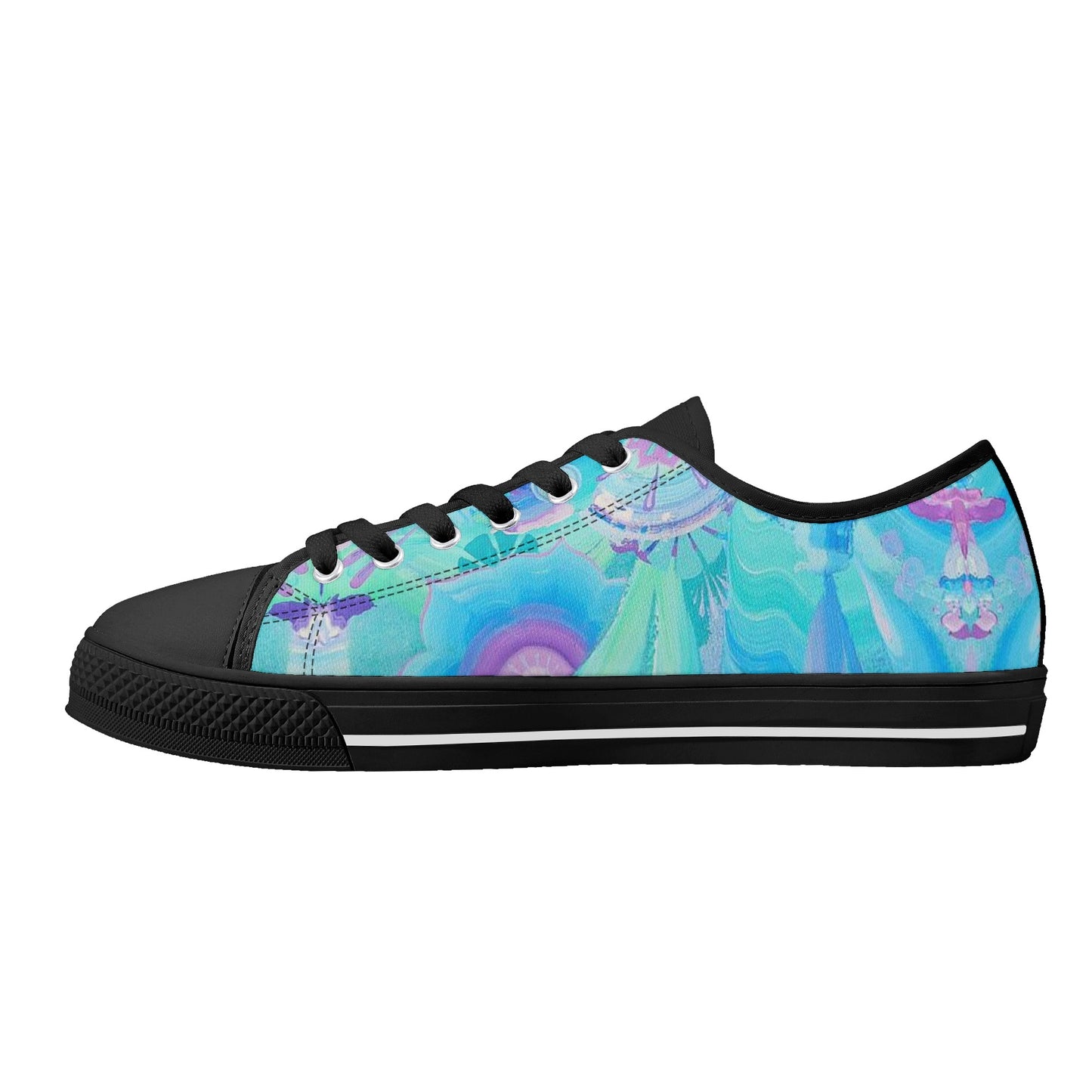 Atmospheric Mycelium Low Top Canvas Men's Shoes