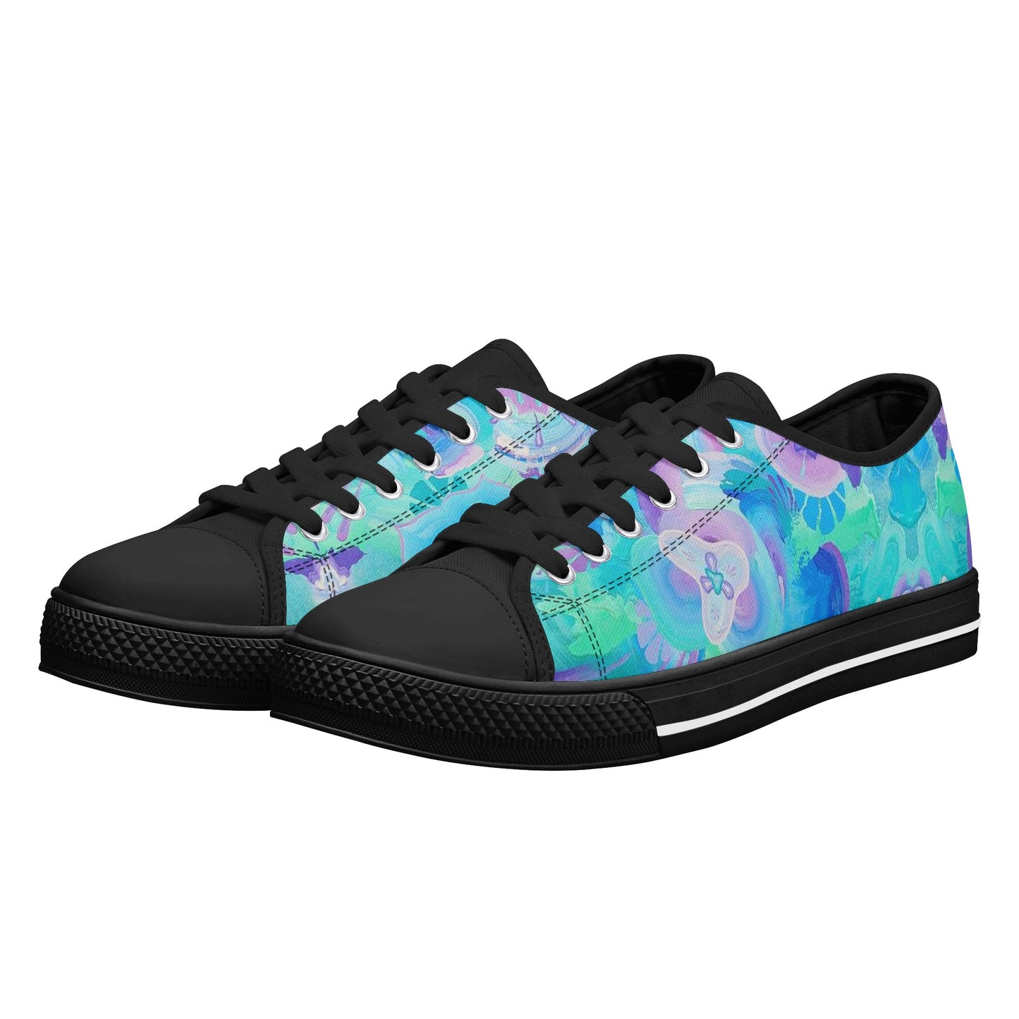 Atmospheric Mycelium Low Top Canvas Men's Shoes