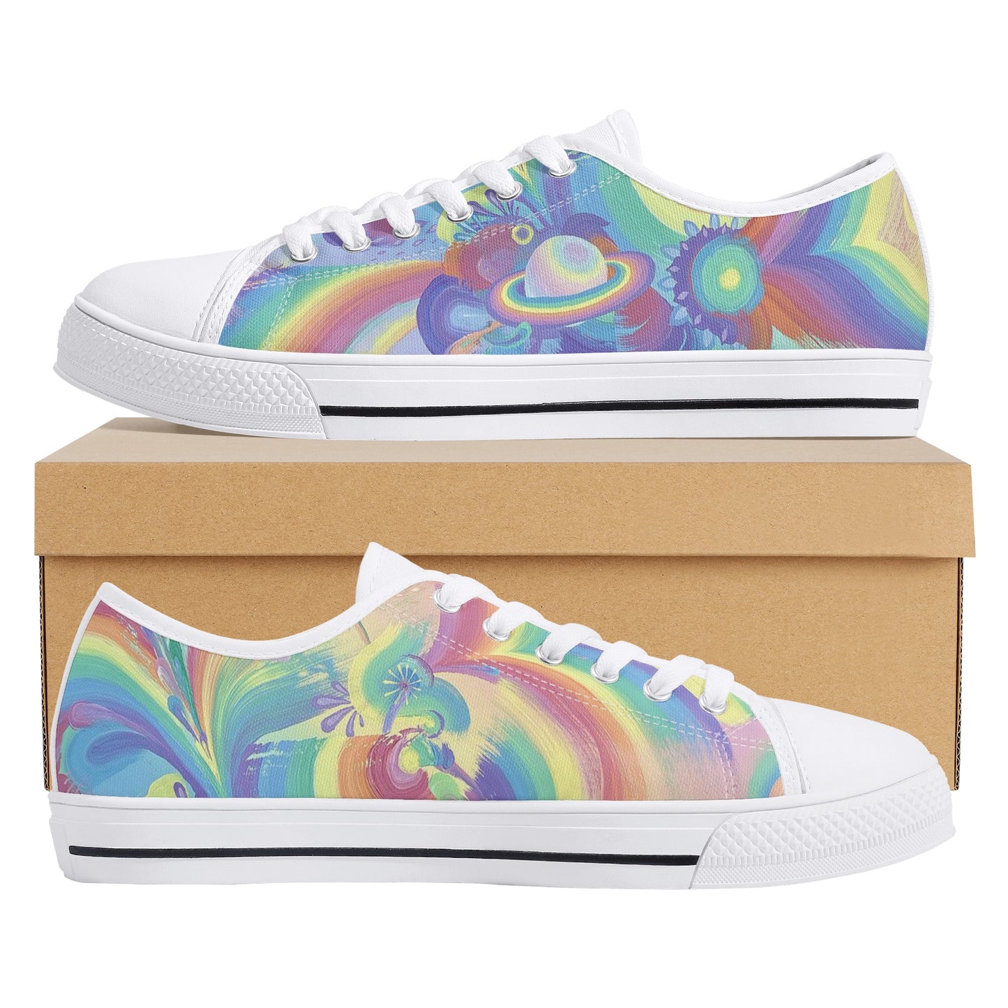 Rings of Splaturn Low Top Canvas Women's Shoes