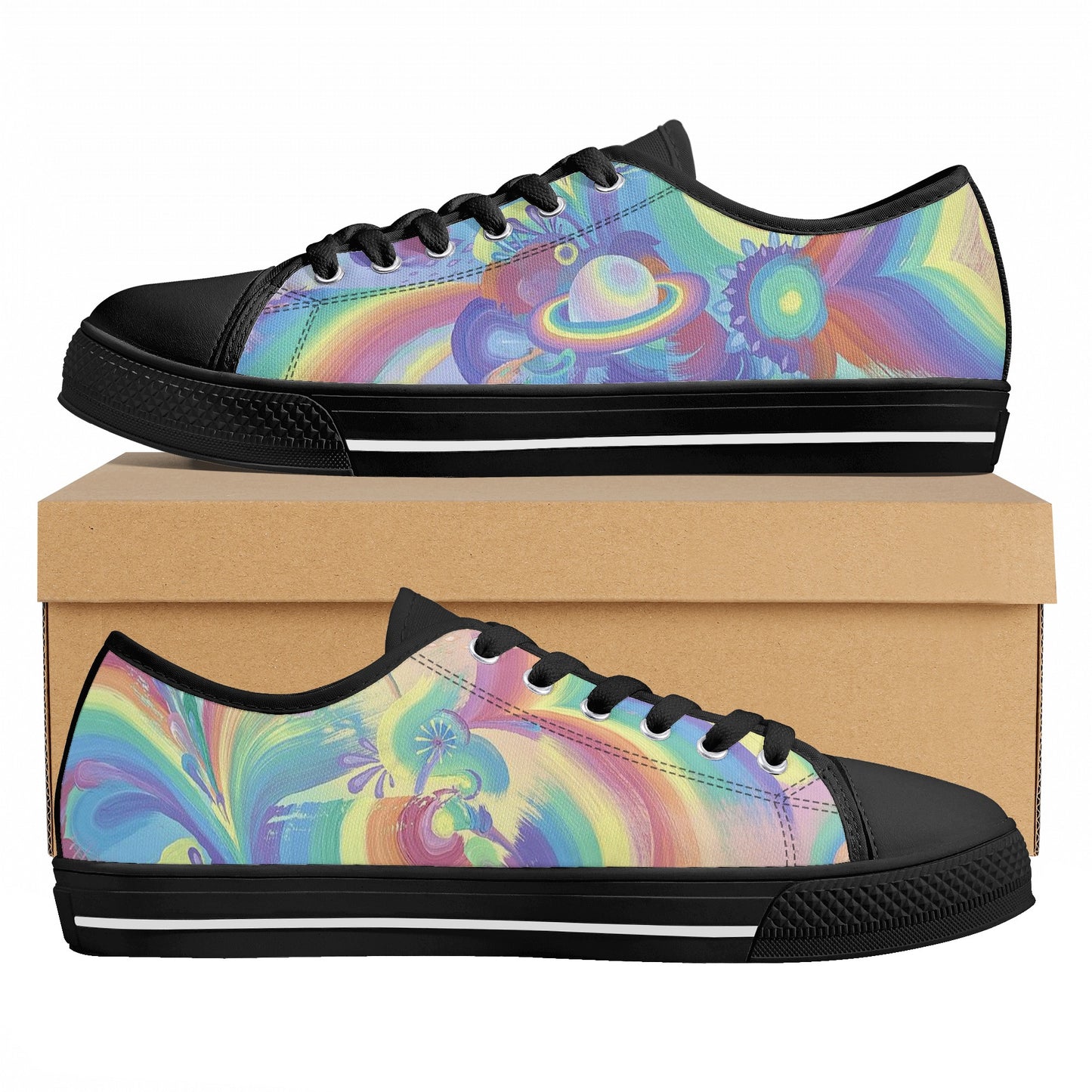 Rings of Splaturn Low Top Canvas Women's Shoes