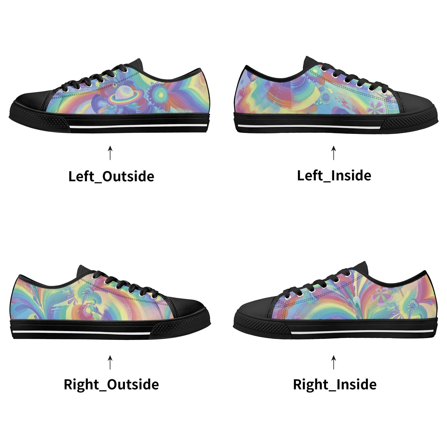 Rings of Splaturn Low Top Canvas Women's Shoes