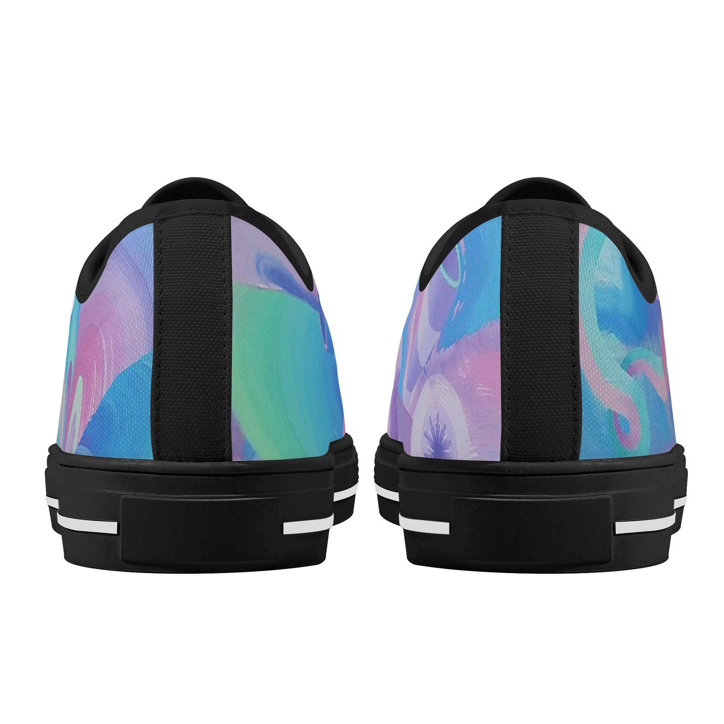 Purple Pupil Eater Low Top Canvas Women's Shoes