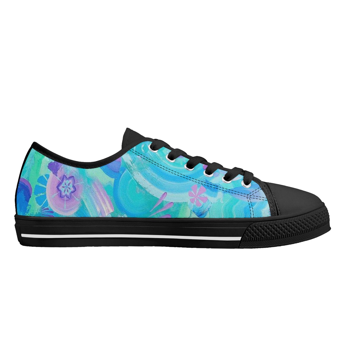 Atmospheric Mycelium Low Top Canvas Women's Shoes