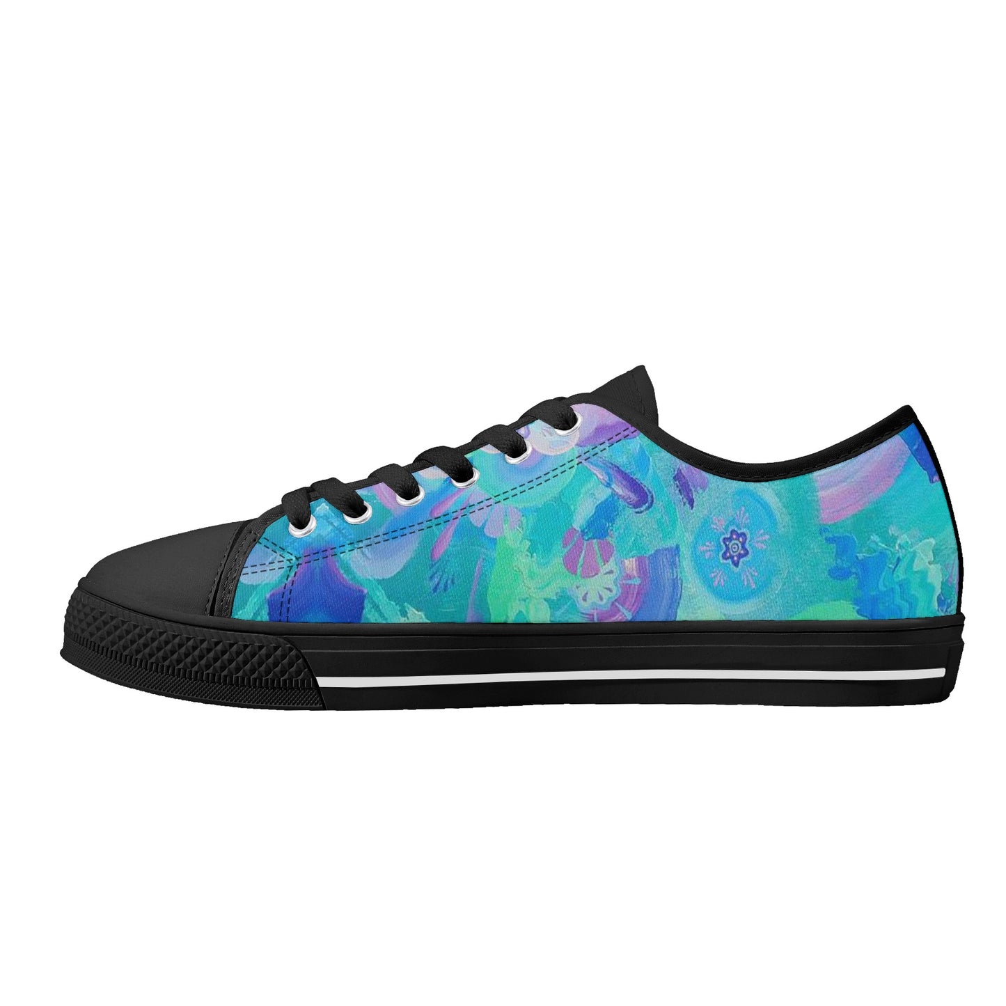 Atmospheric Mycelium Low Top Canvas Women's Shoes
