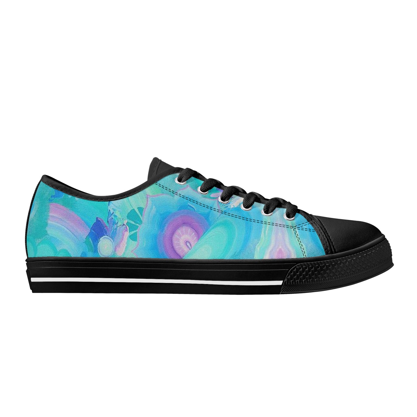 Atmospheric Mycelium Low Top Canvas Women's Shoes