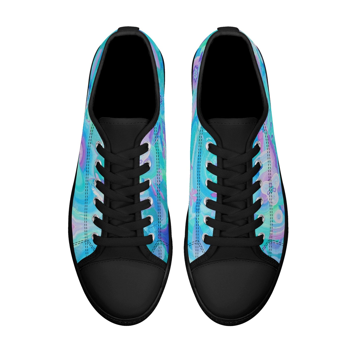 Atmospheric Mycelium Low Top Canvas Women's Shoes