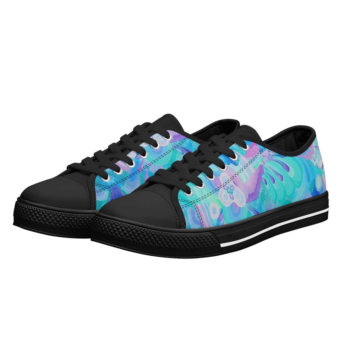 Atmospheric Mycelium Low Top Canvas Women's Shoes