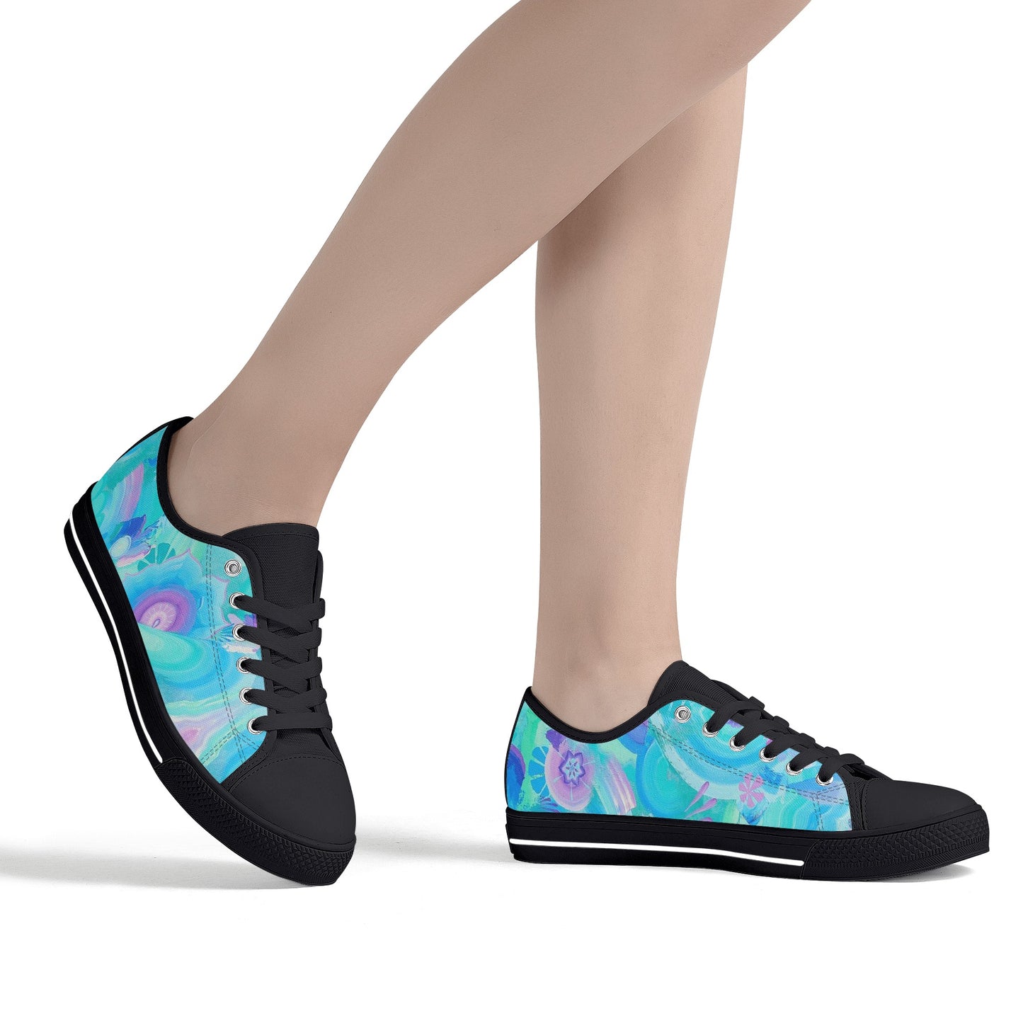 Atmospheric Mycelium Low Top Canvas Women's Shoes
