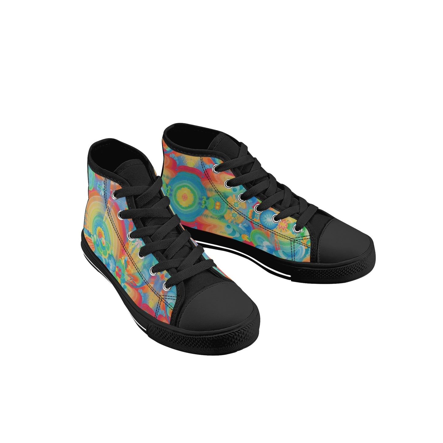 Spit Hot Fire Kids High Top Canvas Shoes
