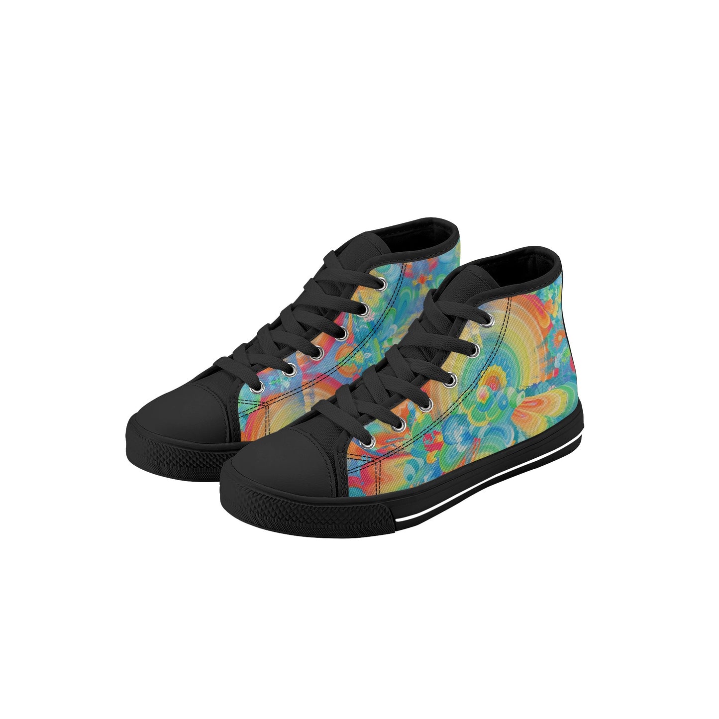 Spit Hot Fire Kids High Top Canvas Shoes