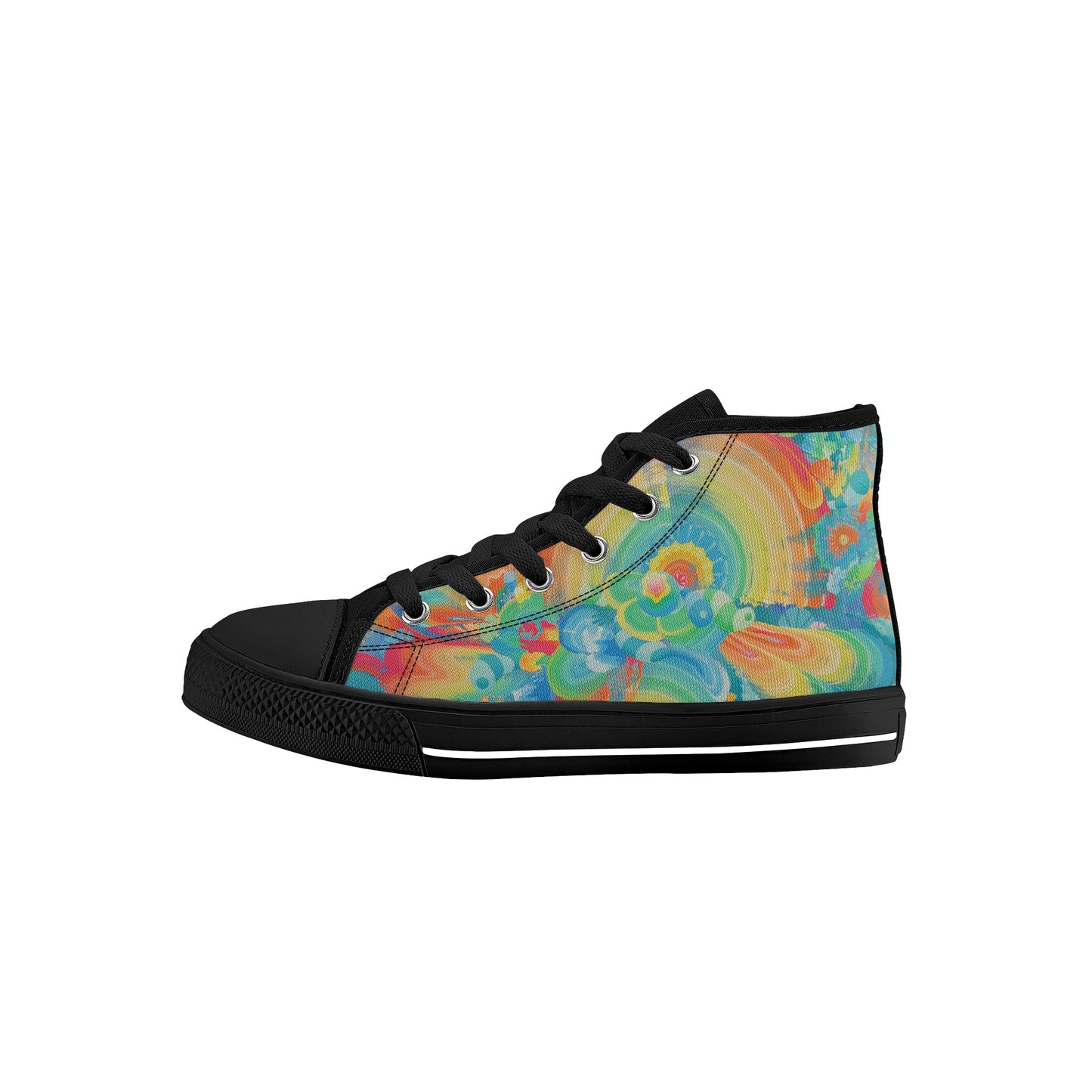 Spit Hot Fire Kids High Top Canvas Shoes