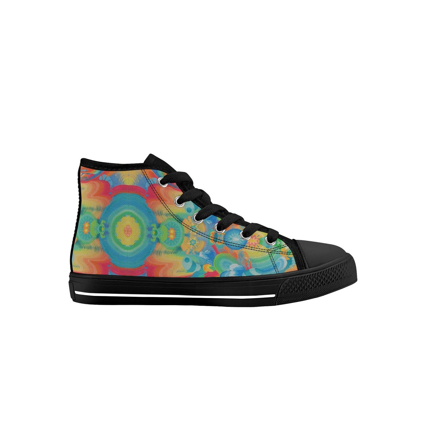 Spit Hot Fire Kids High Top Canvas Shoes