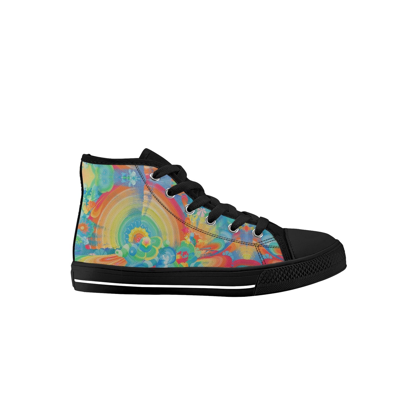Spit Hot Fire Kids High Top Canvas Shoes