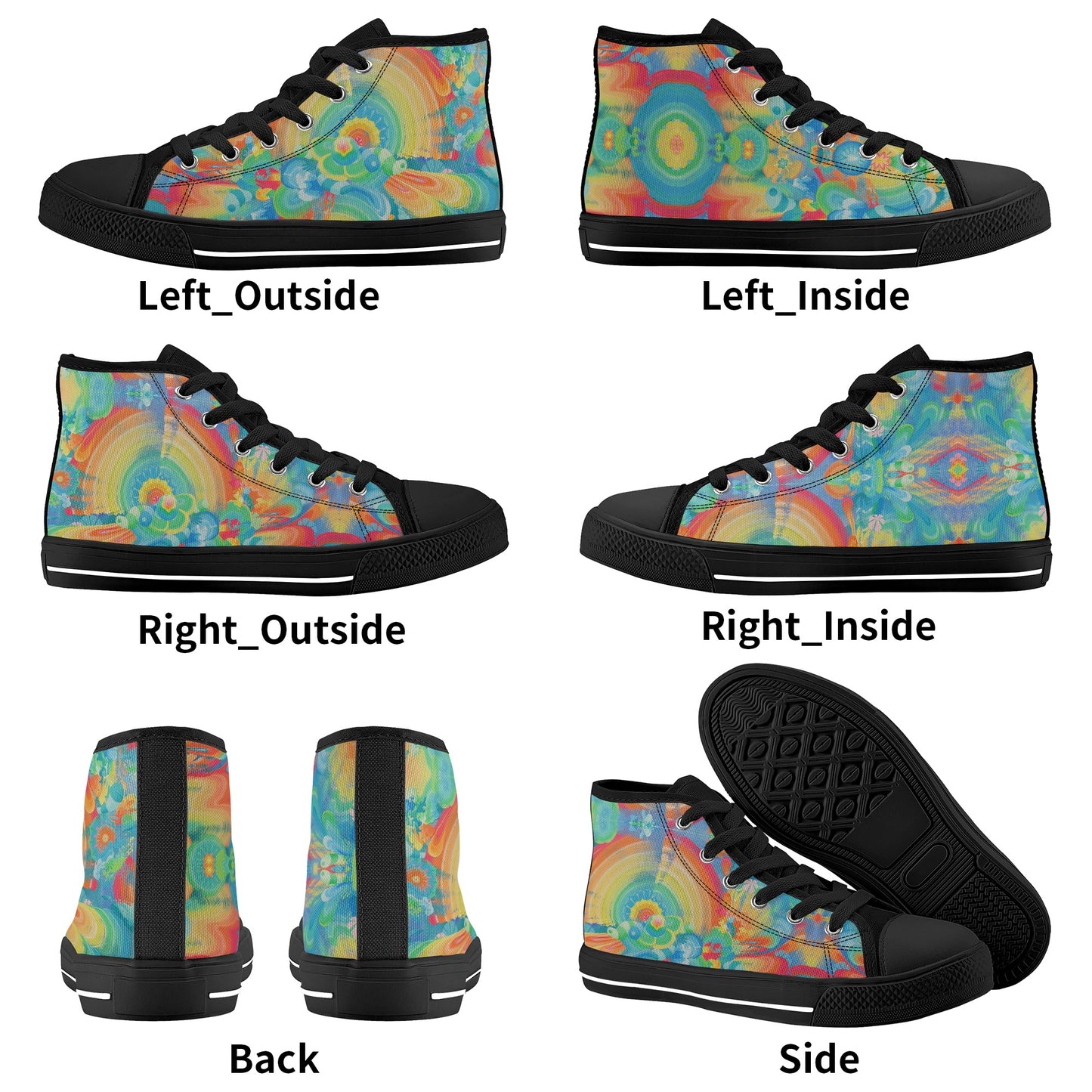 Spit Hot Fire Kids High Top Canvas Shoes