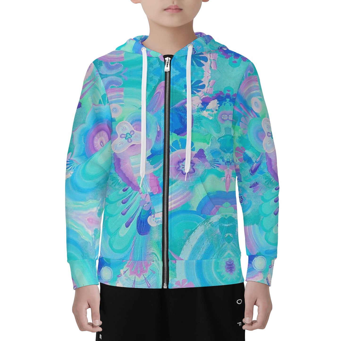 Atmospheric Mycelium Zip-up Hoodie
