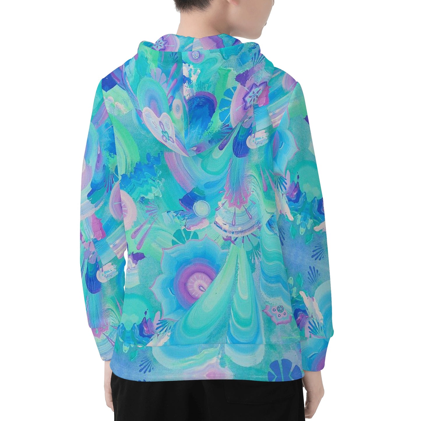Atmospheric Mycelium Zip-up Hoodie
