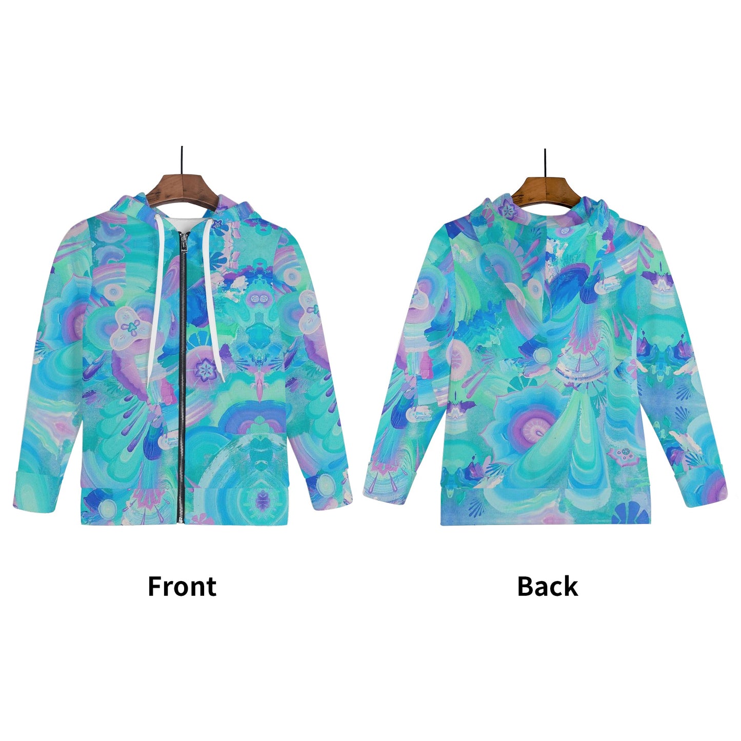 Atmospheric Mycelium Zip-up Hoodie