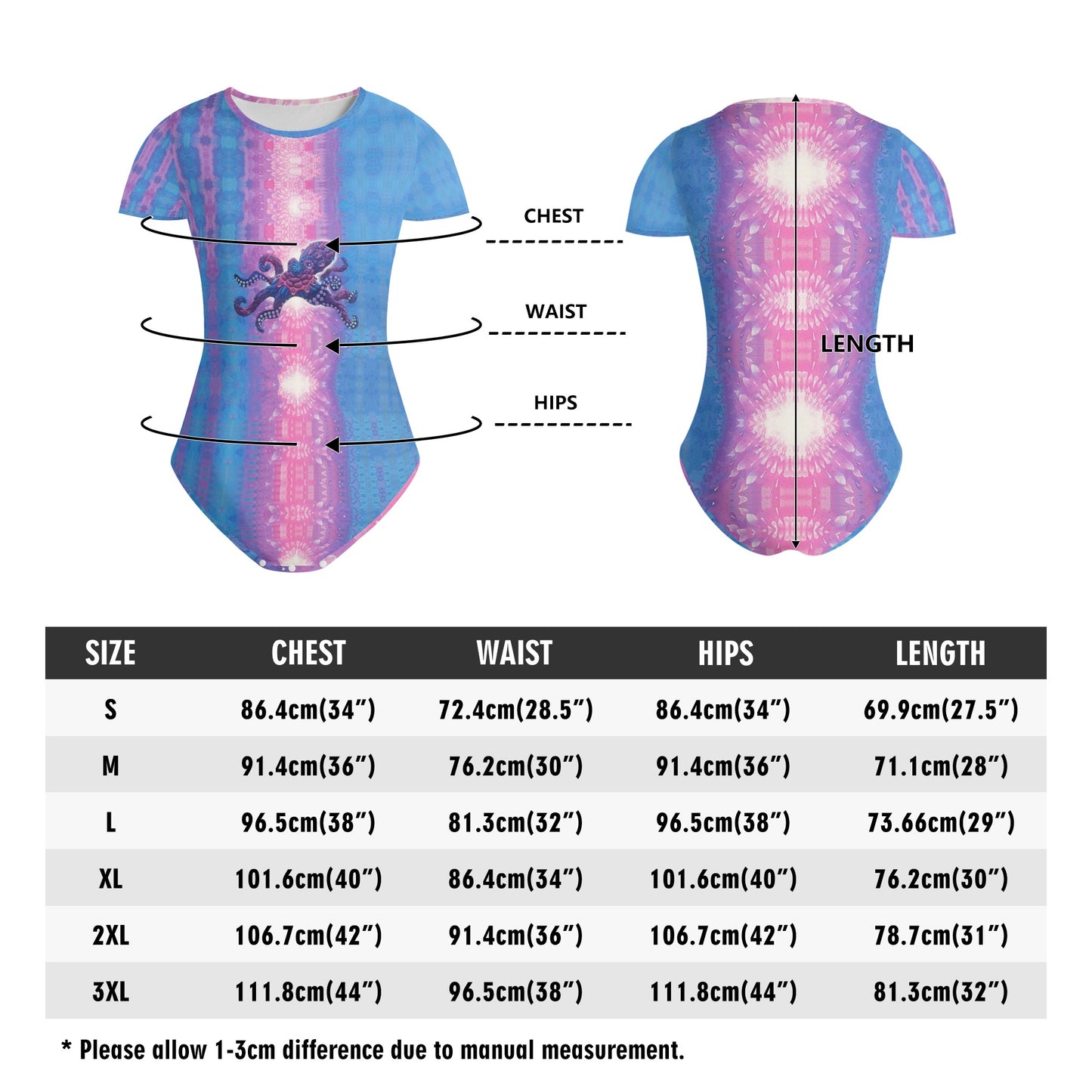 Technicolor Octopus Bodysuit