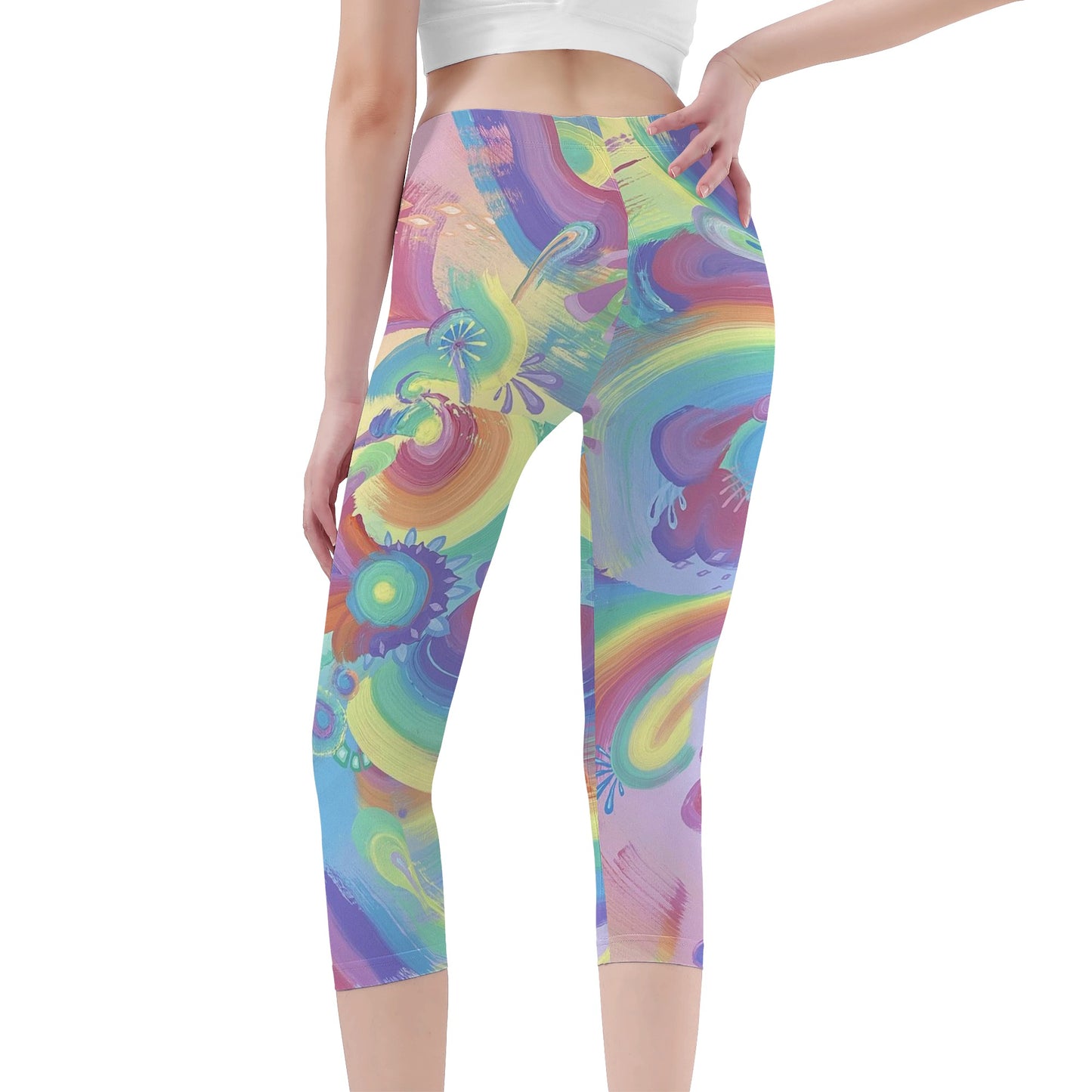 Womens Workout Capris Leggings Yoga Pants